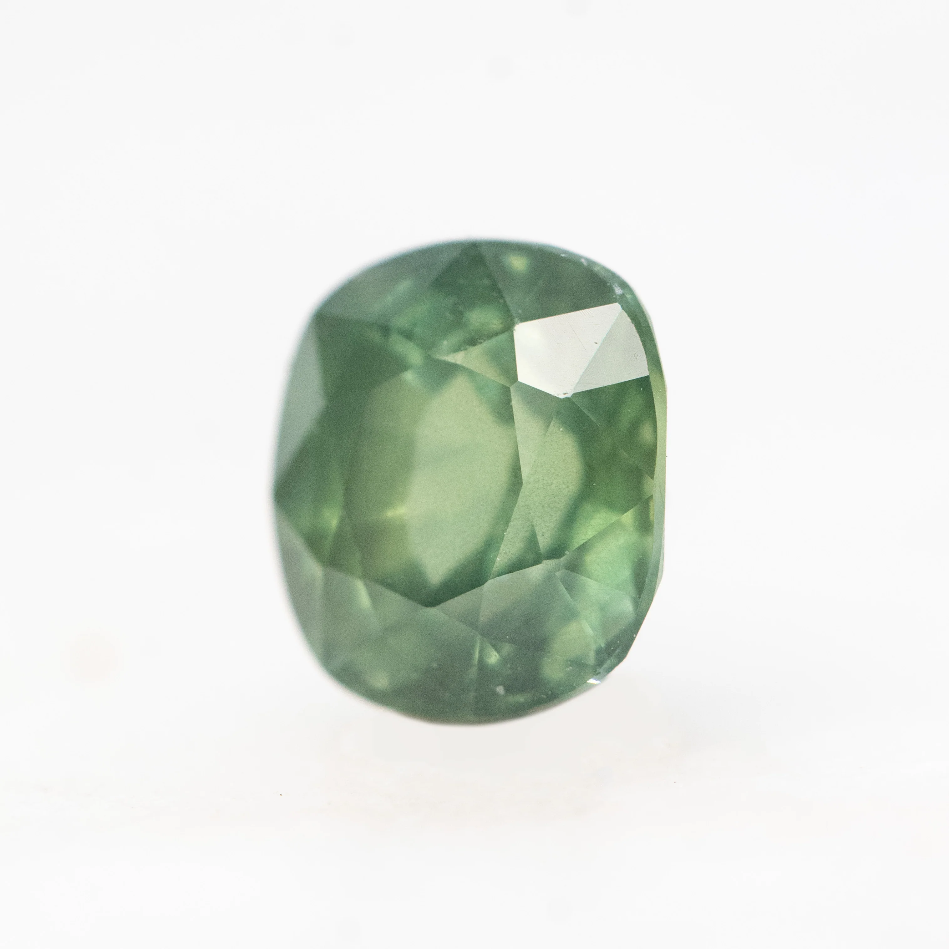1.66 Carat Light Green Rounded Cushion Sapphire for Custom Work - Inventory Code GCS166 - Image 3