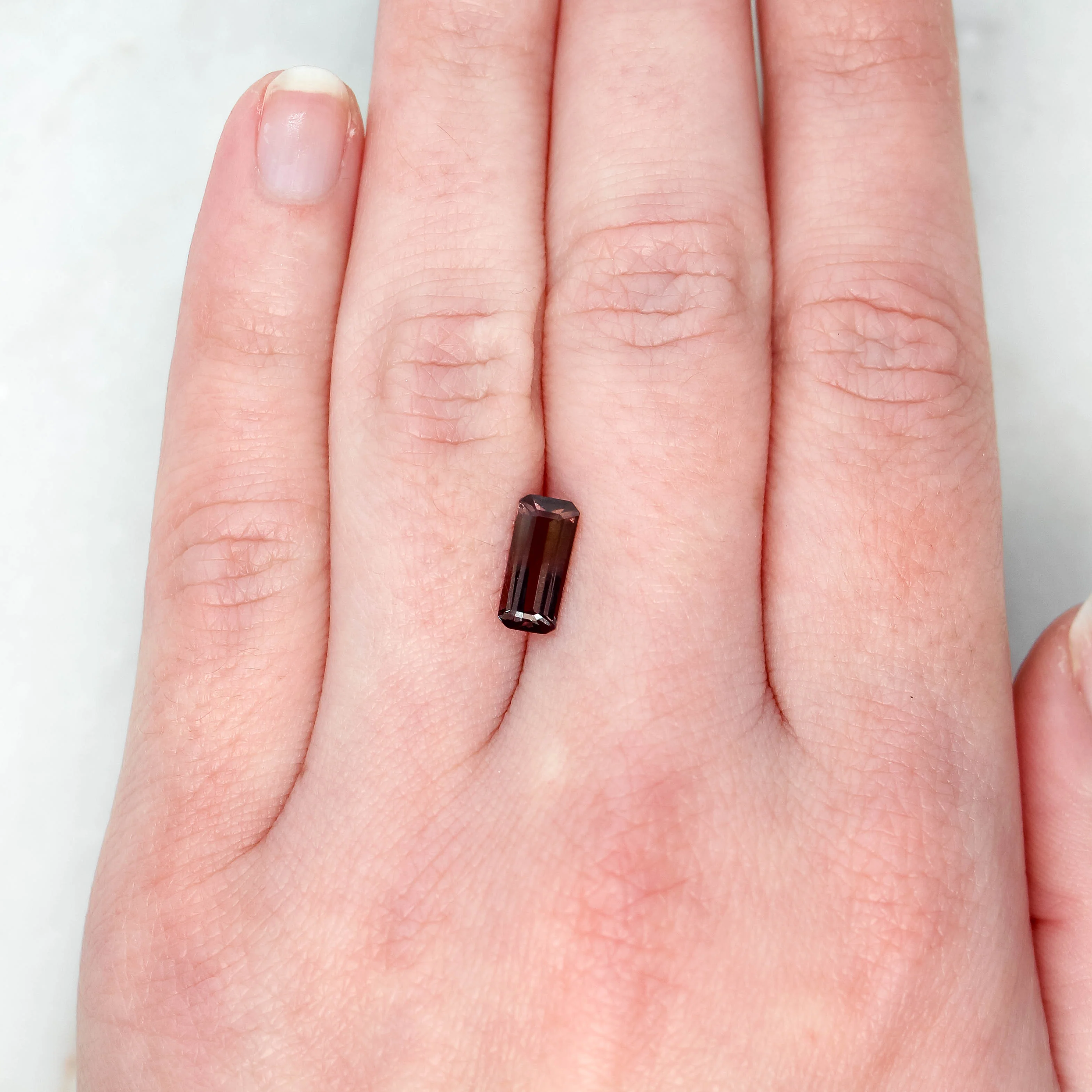 1.68 Carat Brown Emerald Cut Sapphire for Custom Work - Inventory Code BECS168 - Image 2