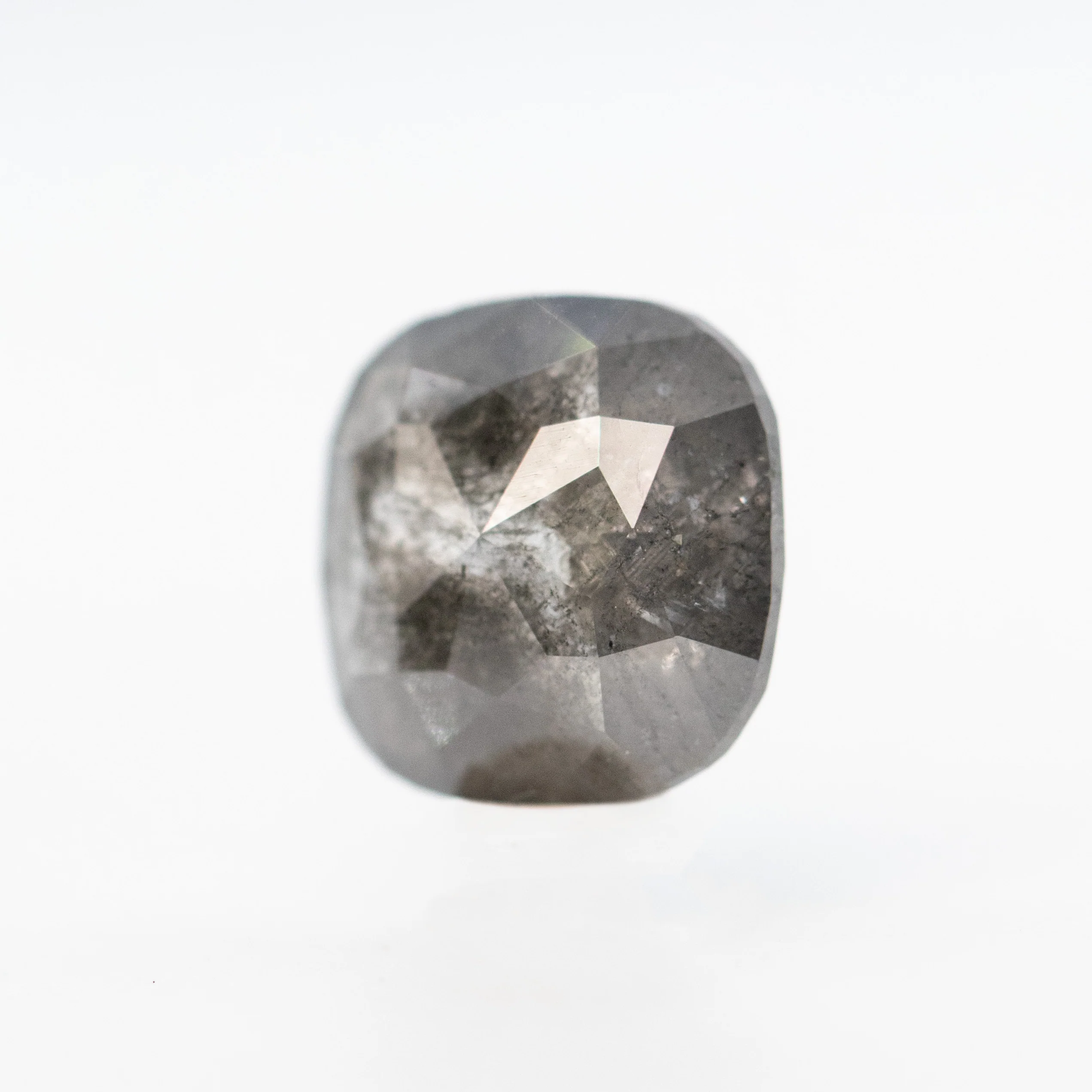 1.72 Carat Dark Gray Cushion Salt and Pepper Diamond for Custom Work - Inventory Code DSC172 - Image 3