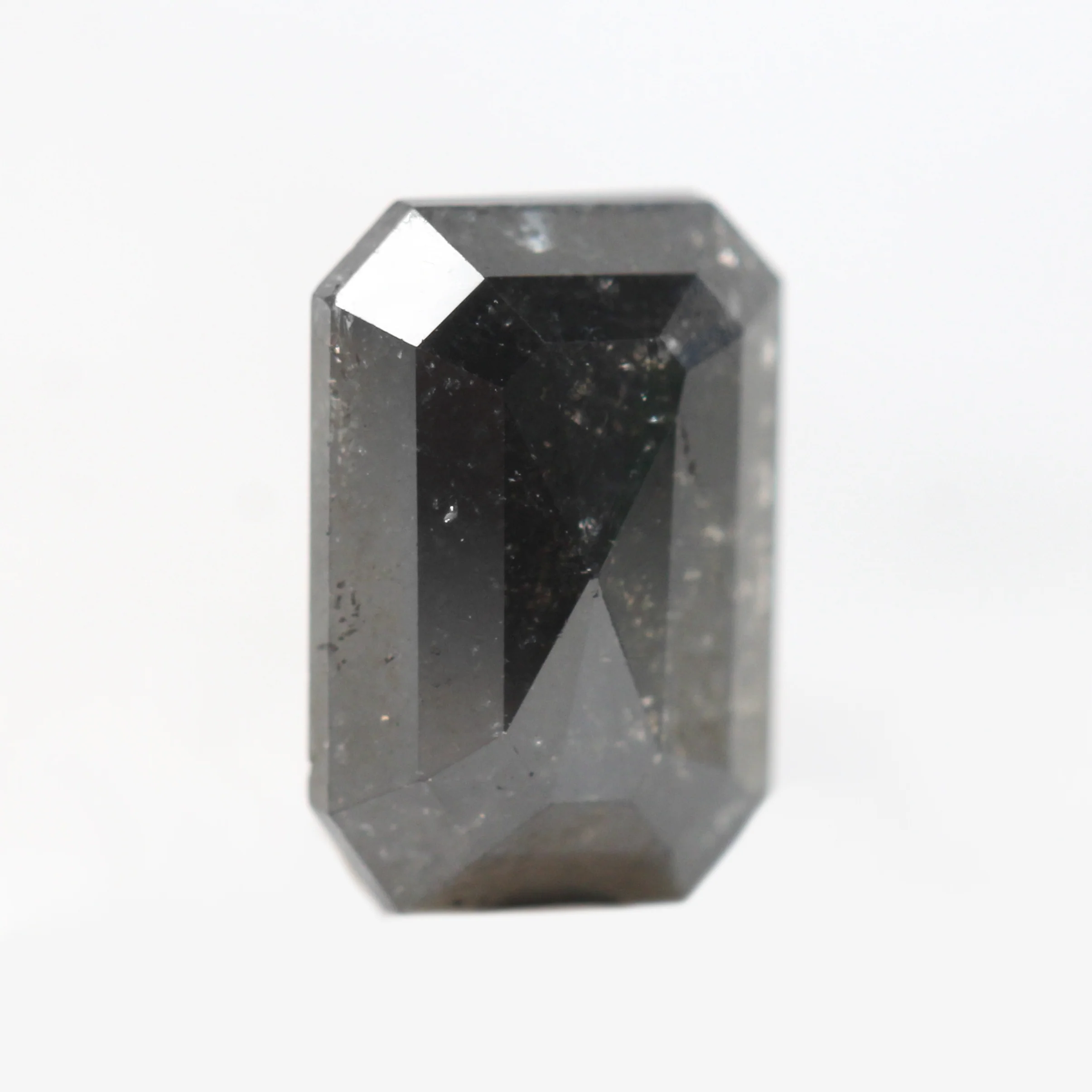 1.74 Carat Emerald Cut Black Salt and Pepper Diamond for Custom Work - Inventory Code NBE174 - Image 3