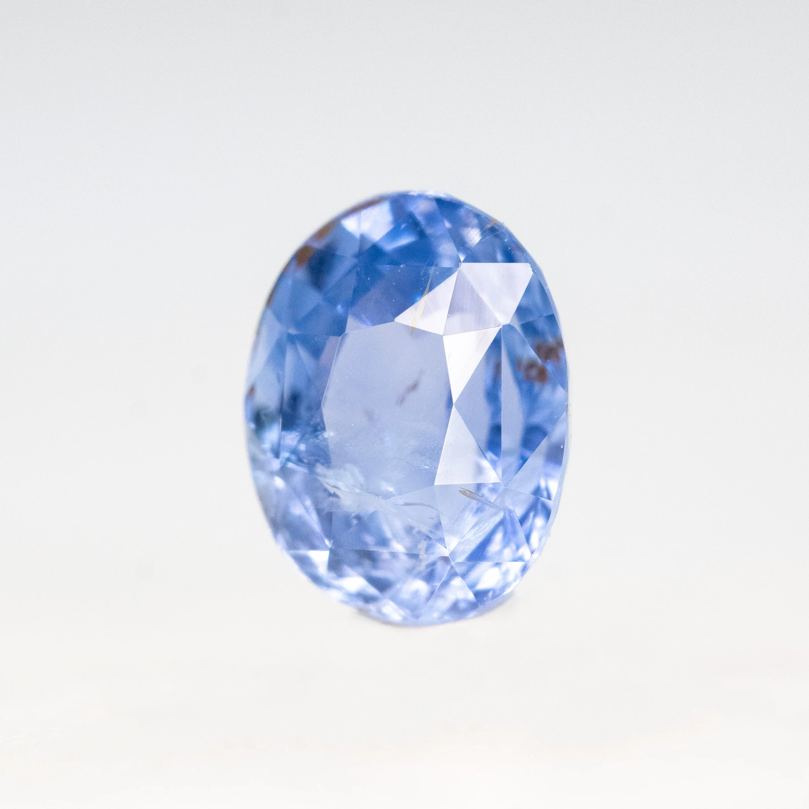 1.80 Carat Light Blue Oval Sapphire for Custom Work - Inventory Code BOS180 - Image 3