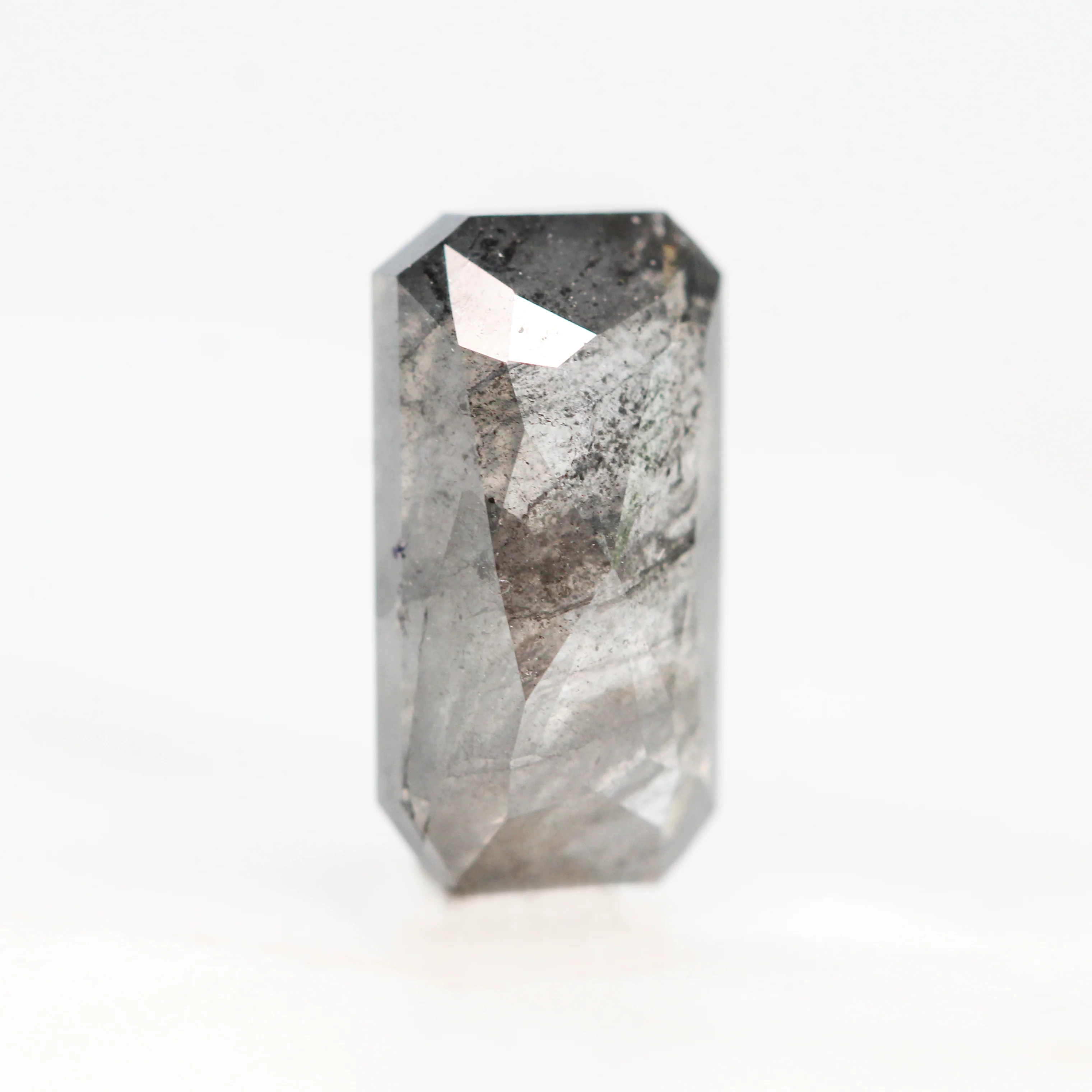 1.83 Carat Gray Emerald Cut Salt and Pepper Diamond for Custom Work - Inventory Code DSE183 - Image 4