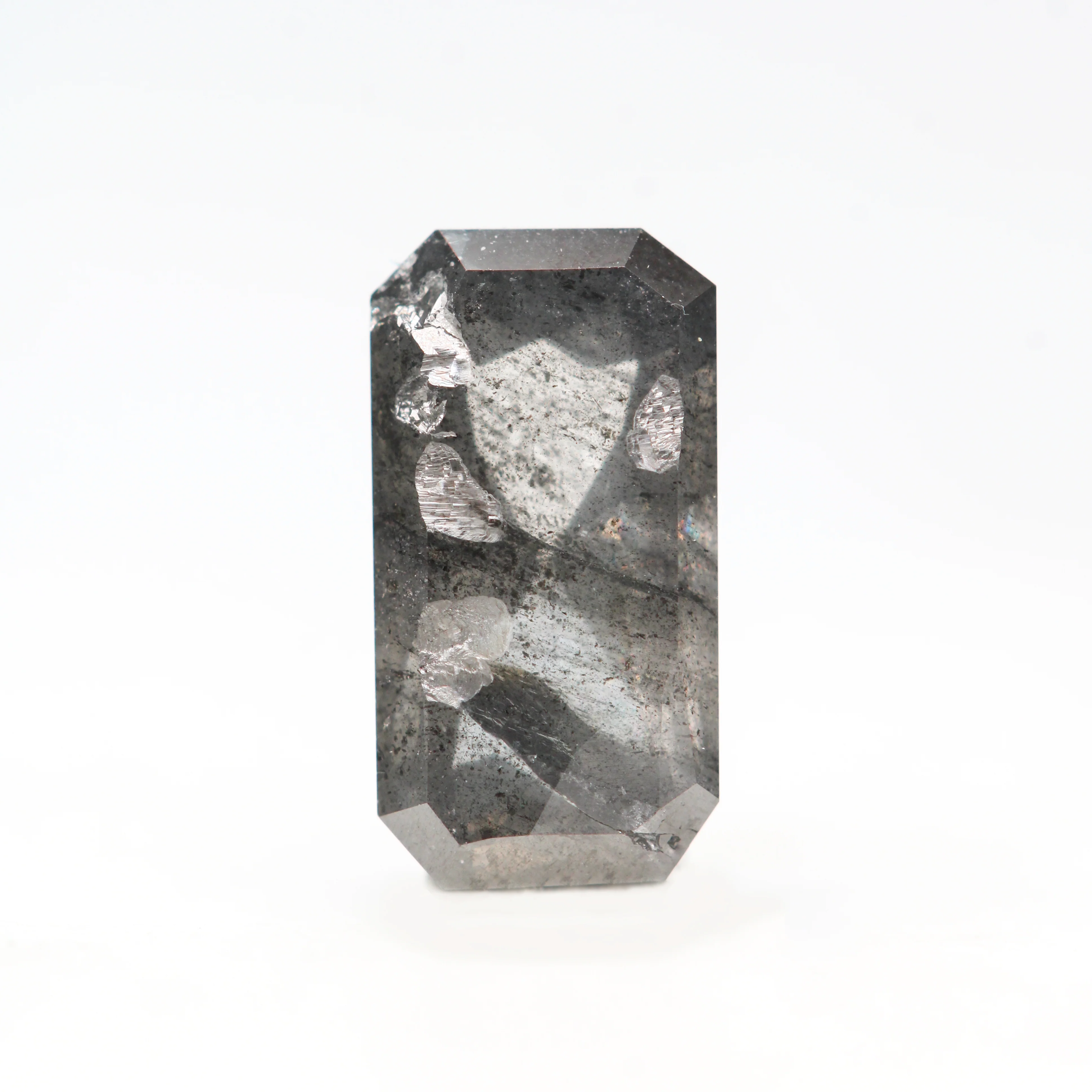 1.83 Carat Gray Emerald Cut Salt and Pepper Diamond for Custom Work - Inventory Code DSE183 - Image 6
