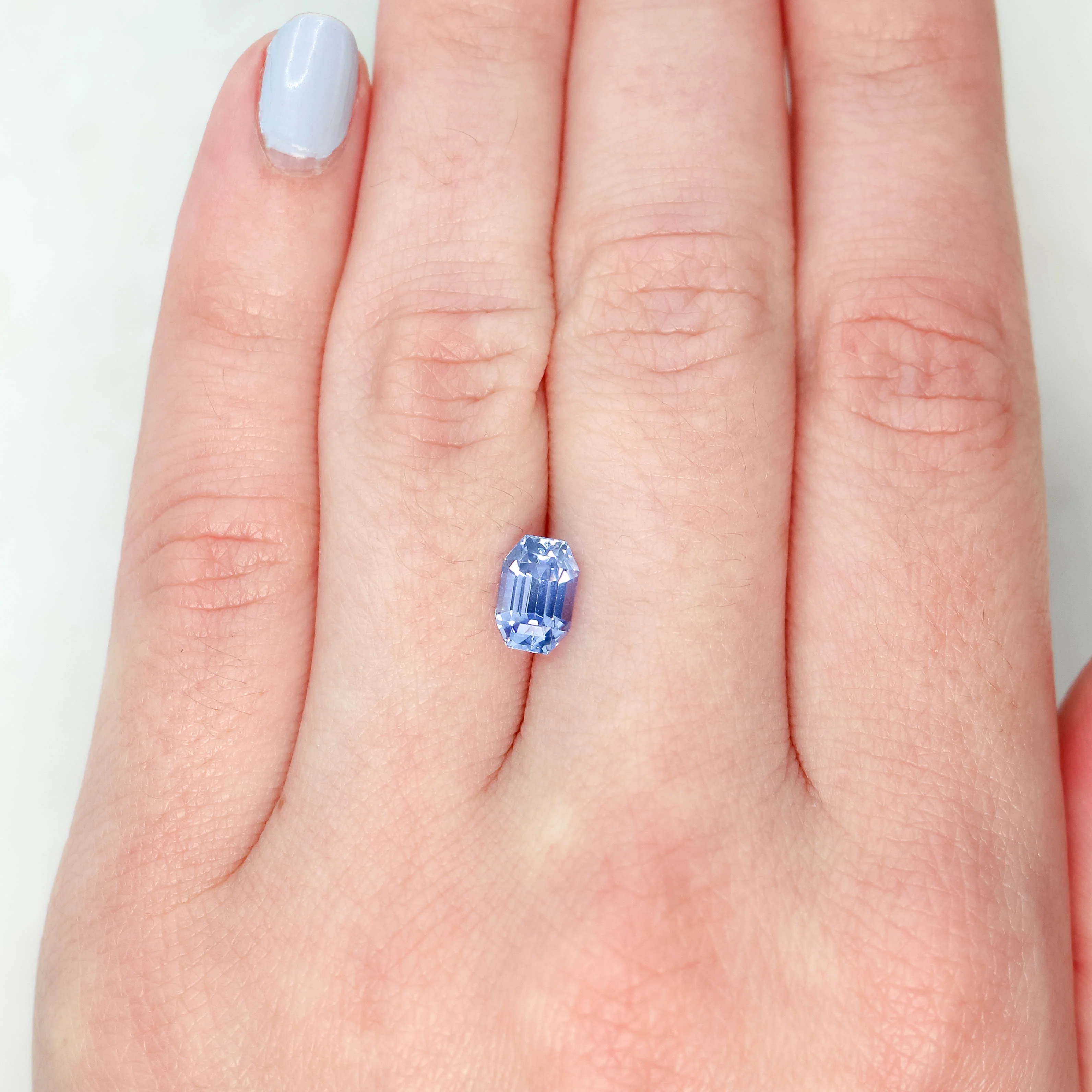 1.85 Carat Emerald Cut Cornflower Blue Sapphire for Custom Work - Inventory Code BES185 - Image 2
