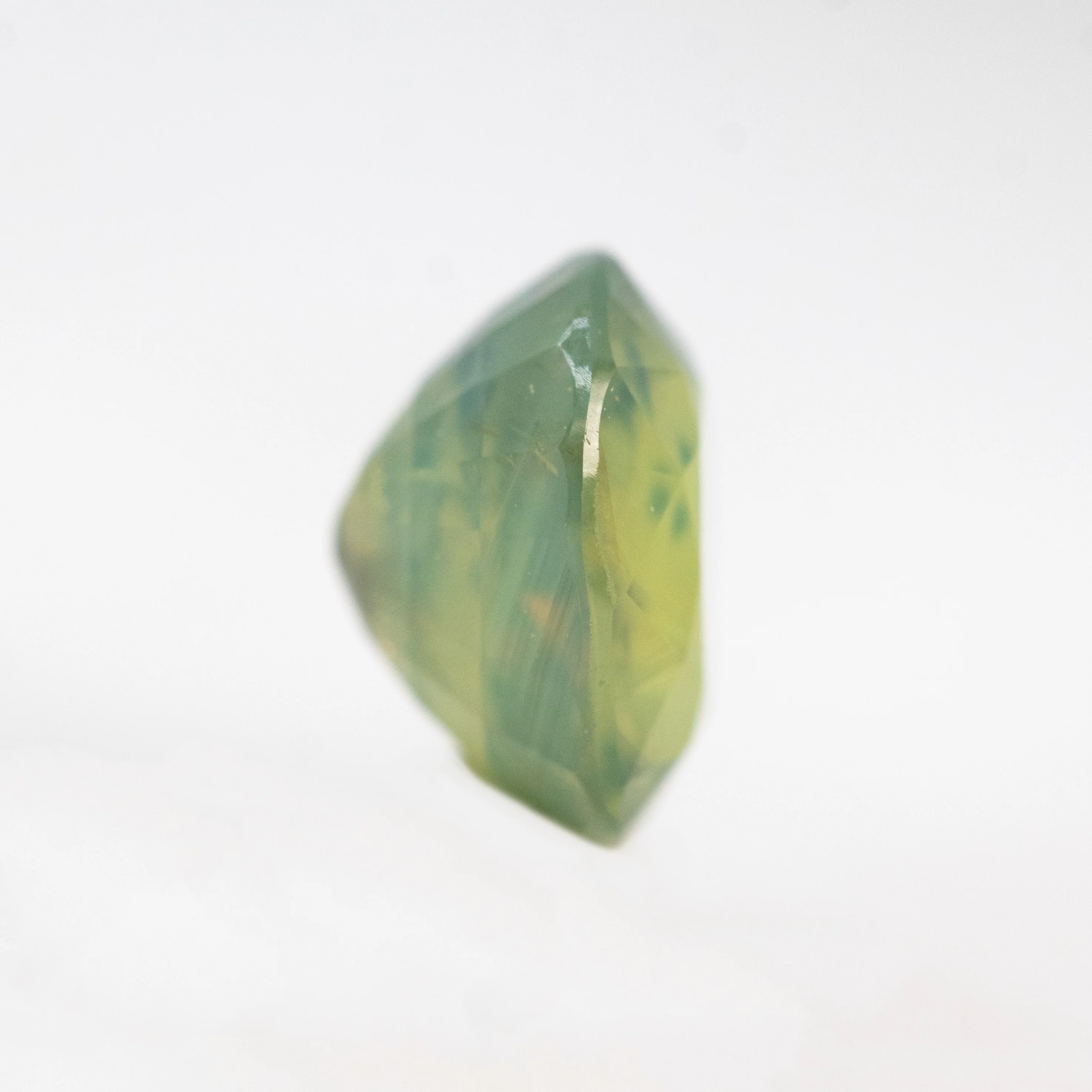 1.87 Light Green Opalescent Oval Sapphire for Custom Work - Inventory Code LGOS187 - Image 5