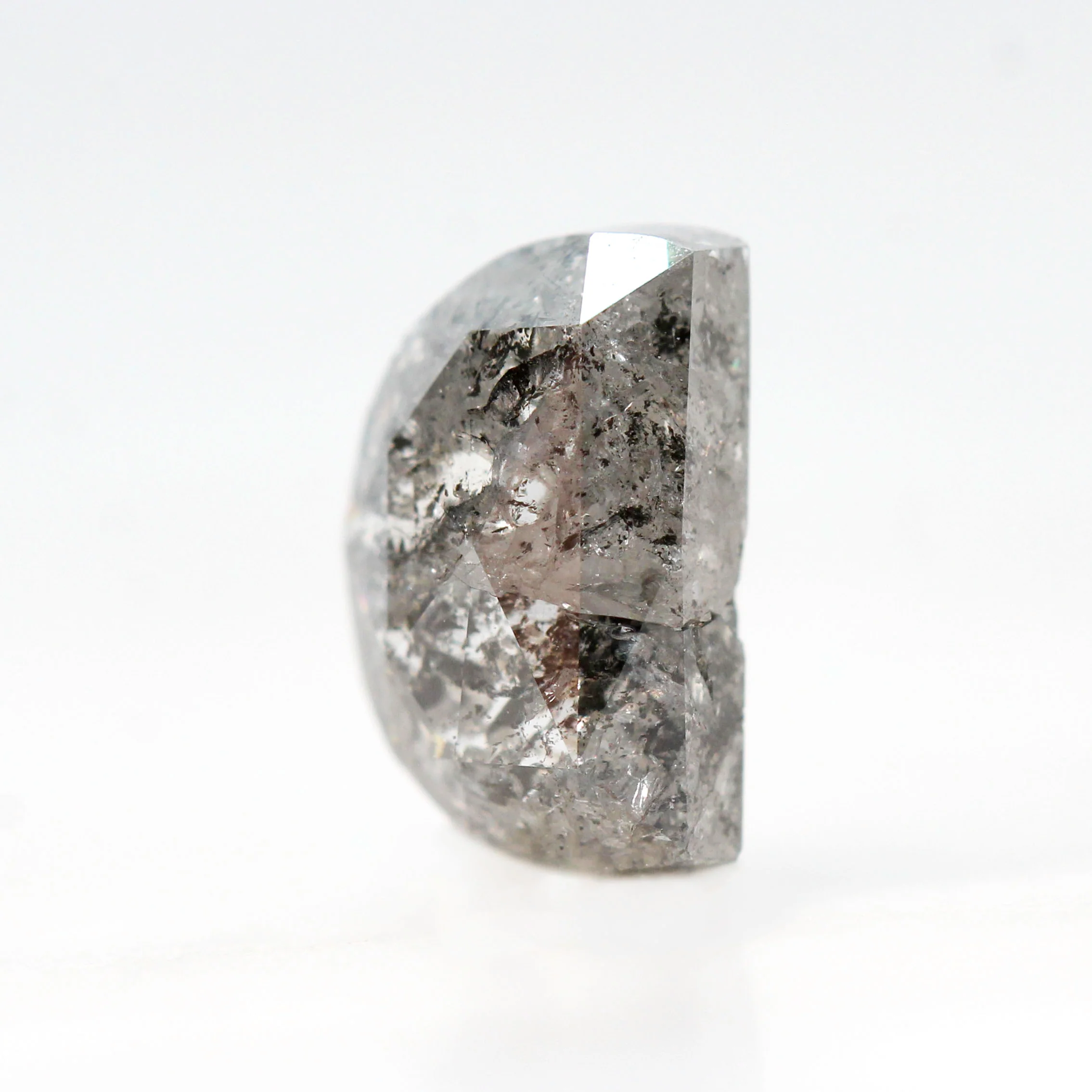 1.92 Carat Gray Salt and Pepper Half Moon Diamond for Custom Work - Inventory Code DSH192 - Image 3