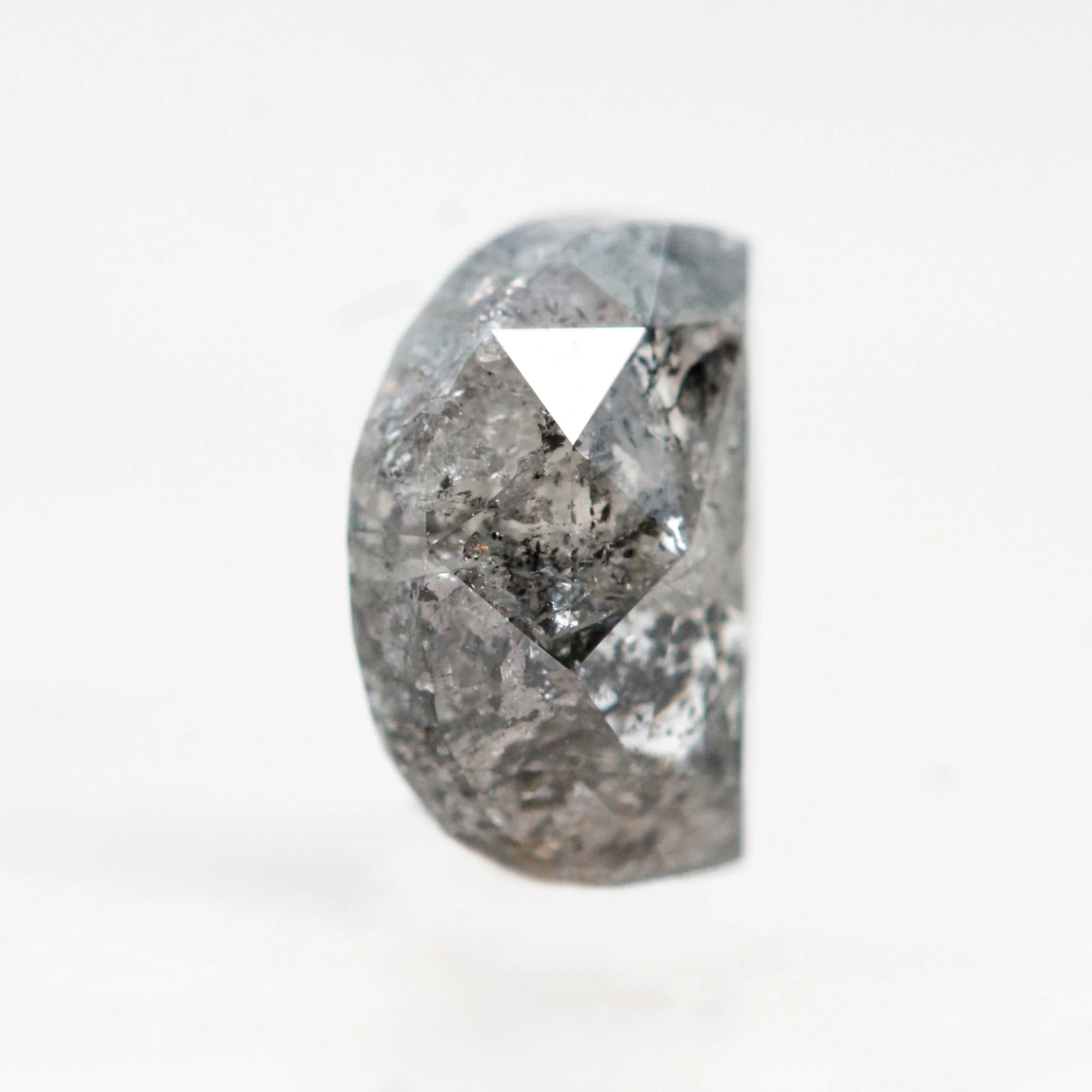 1.92 Carat Gray Salt and Pepper Half Moon Diamond for Custom Work - Inventory Code DSH192 - Image 4