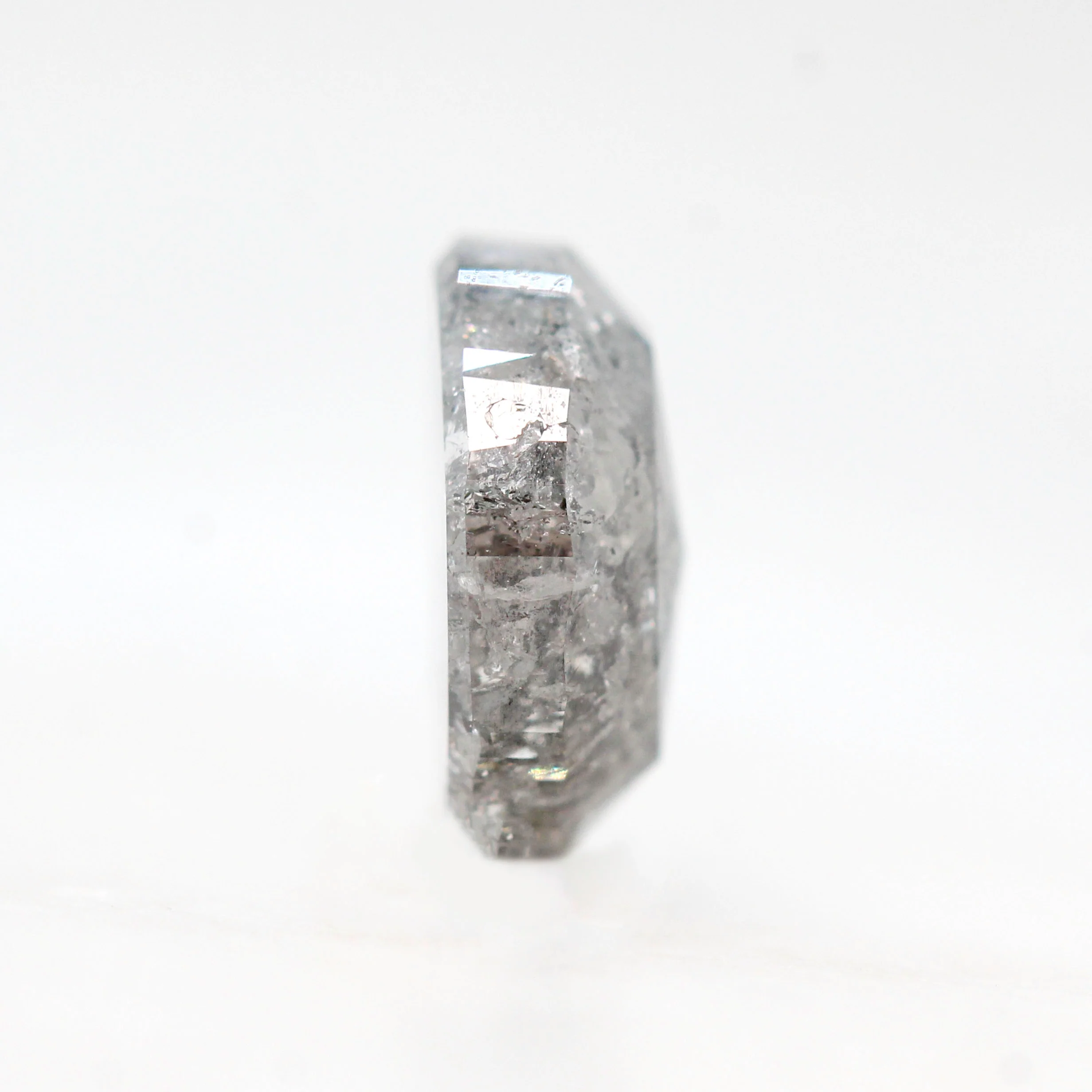 1.92 Carat Gray Salt and Pepper Half Moon Diamond for Custom Work - Inventory Code DSH192 - Image 5
