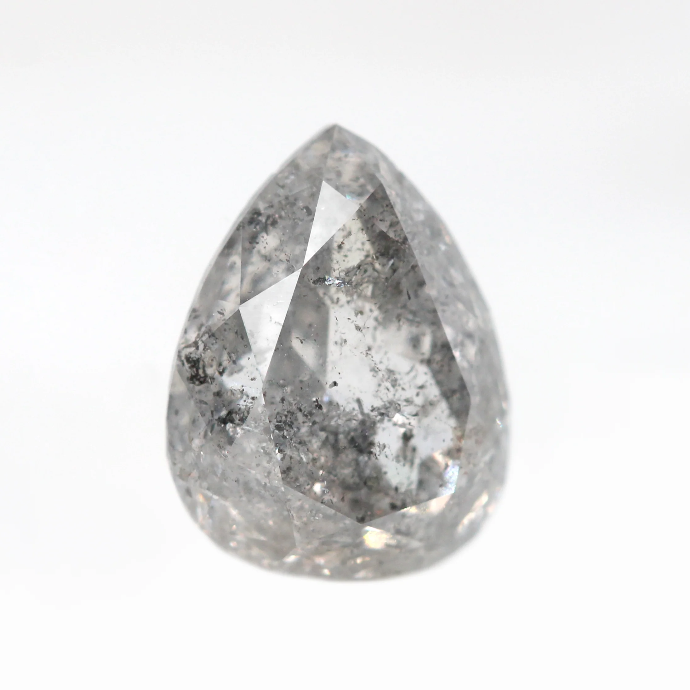 1.95 Carat Gray Pear Salt and Pepper Diamond for Custom Work - Inventory Code SGP195 - Image 3