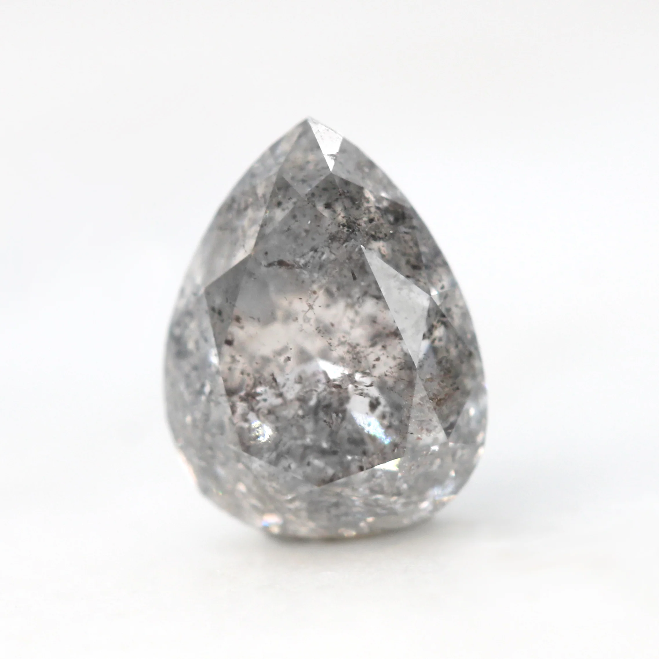 1.95 Carat Gray Pear Salt and Pepper Diamond for Custom Work - Inventory Code SGP195 - Image 4