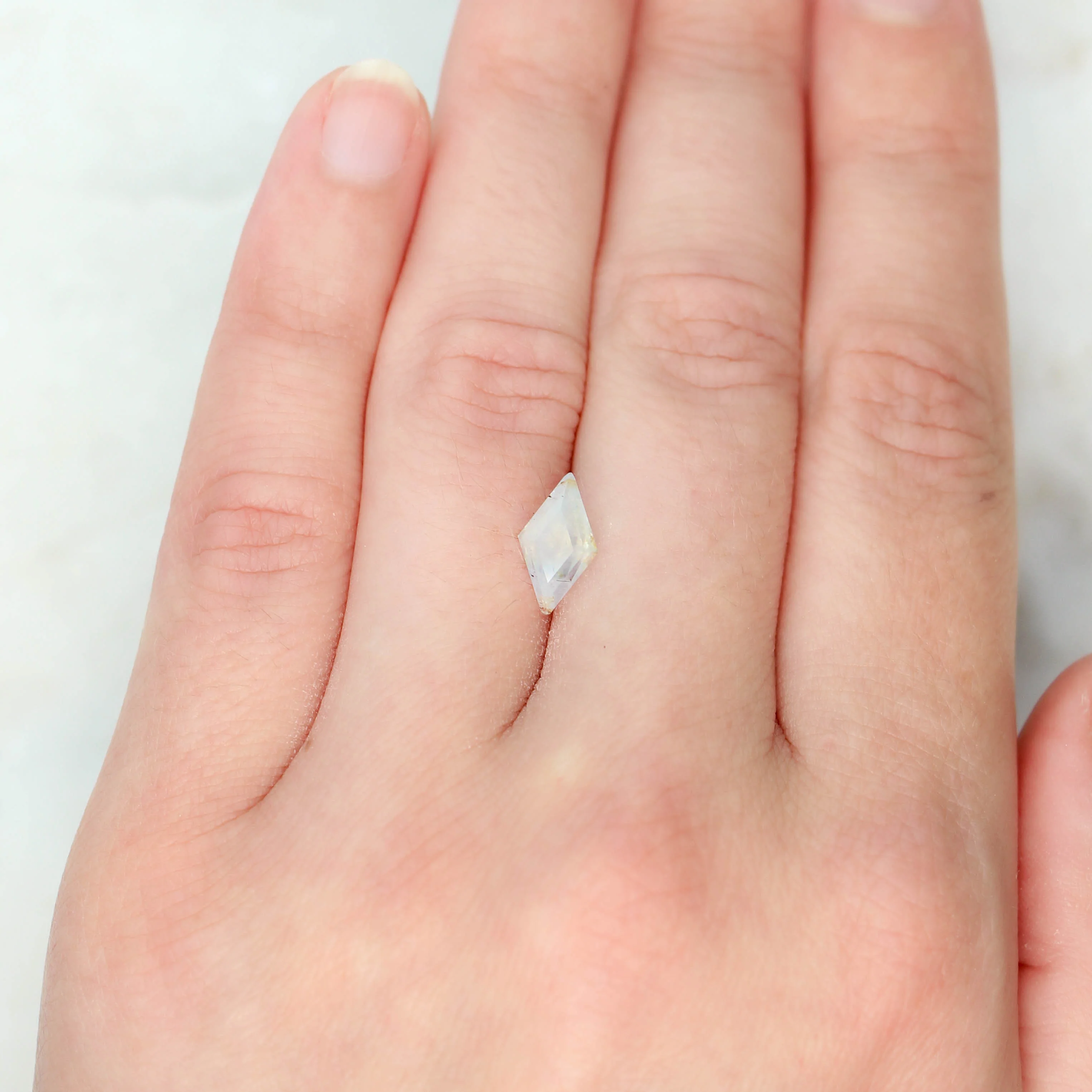 1.96 Carat Opalescent Gray Lozenge Cut Sapphire for Custom Work - Inventory Code GLS196 - Image 2