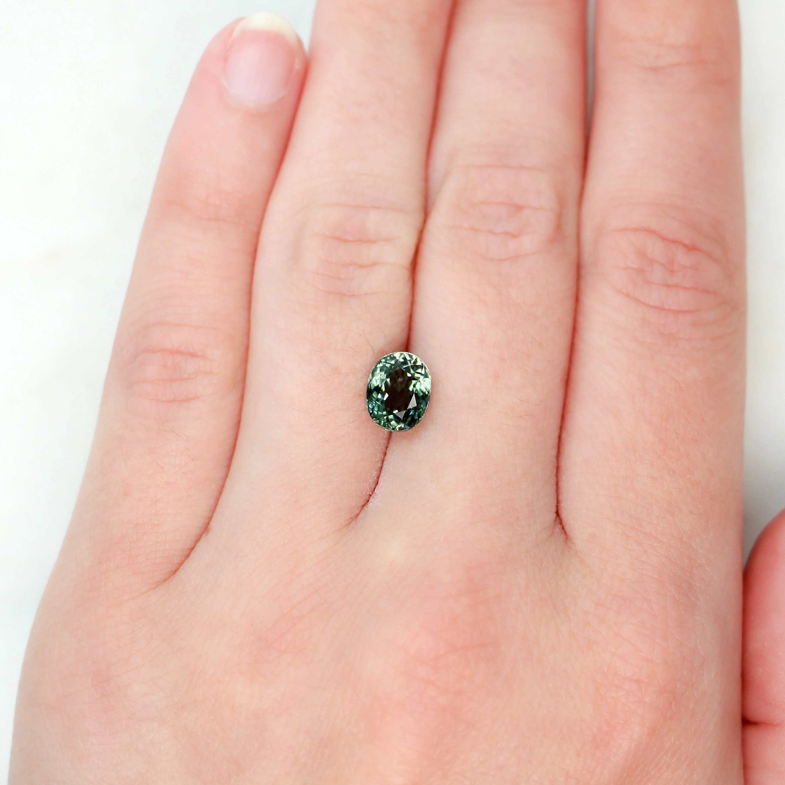 1.98 Carat Green Oval Tourmaline for Custom Work - Inventory Code GOT198 - Image 2