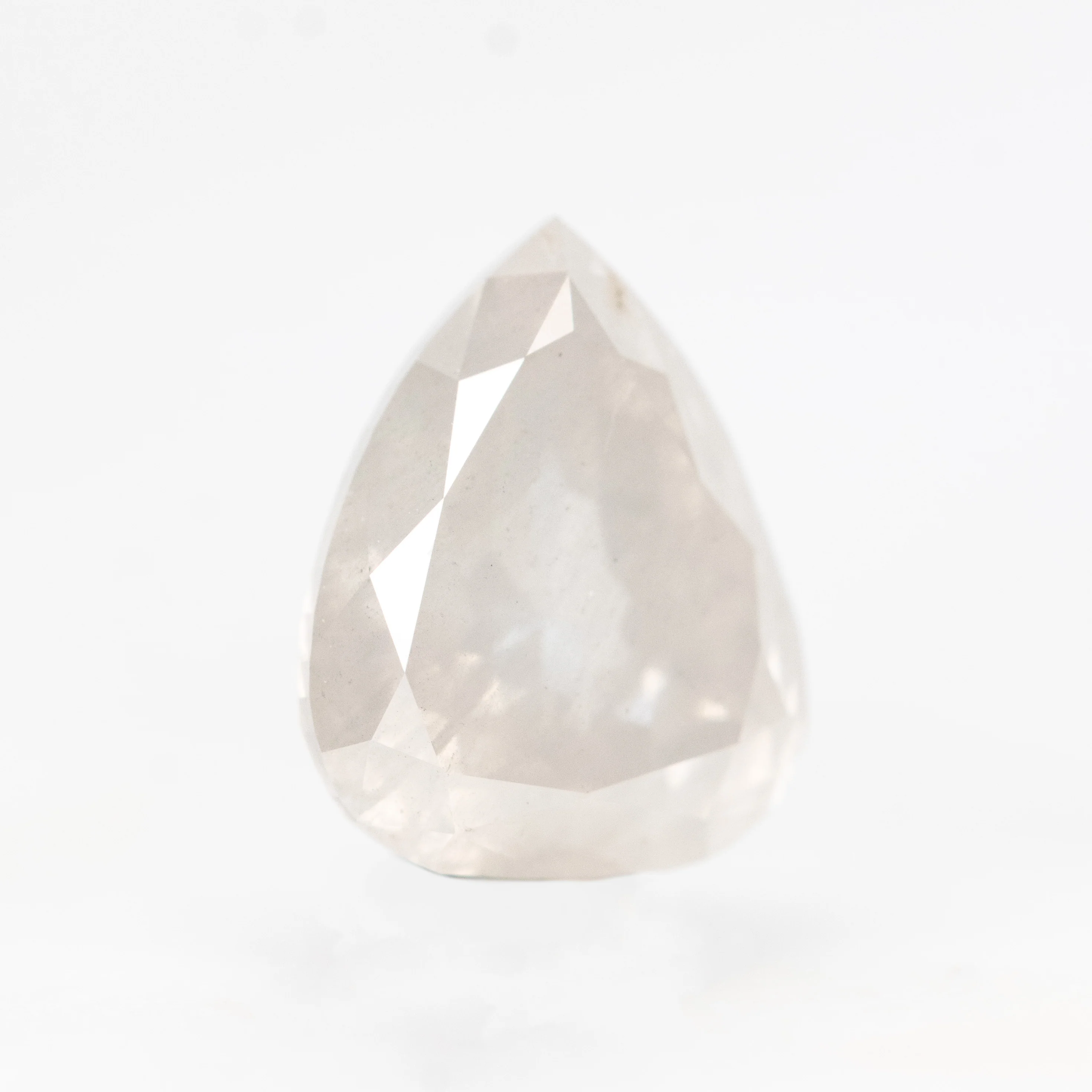 1.98 Carat Misty White Pear Salt and Pepper Diamond for Custom Work - Inventory Code MWP198 - Image 4