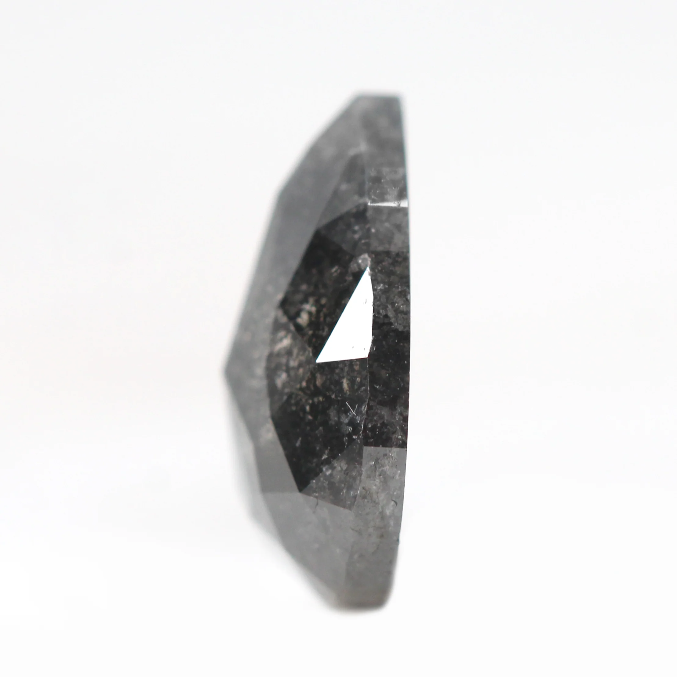 2.00 Carat Black Charcoal Pear Salt and Pepper Diamond for Custom Work - Inventory Code NBP200 - Image 4