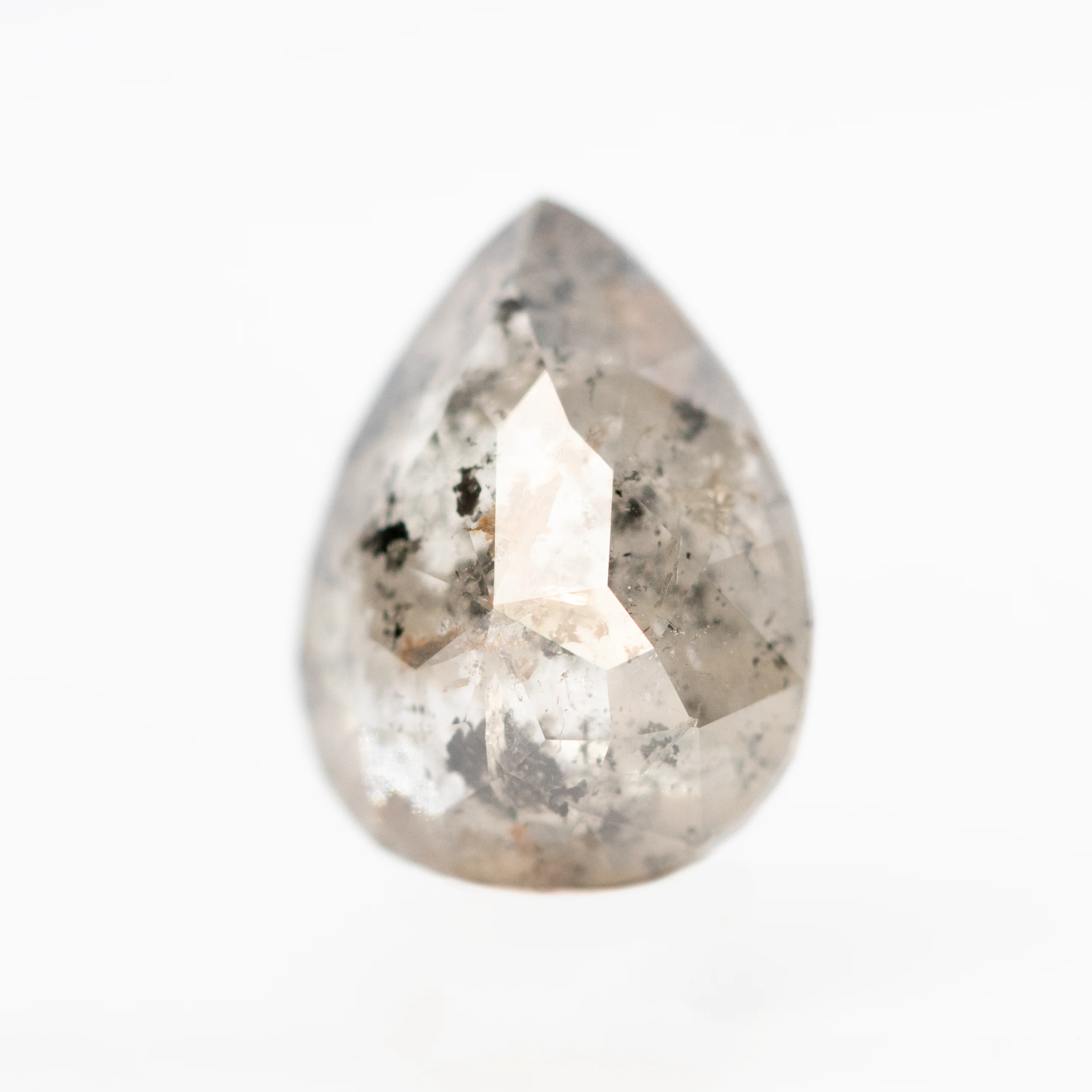 1.99 Carat Stormy Gray Pear Salt and Pepper Diamond for Custom Work - Inventory Code SGP199 - Image 3