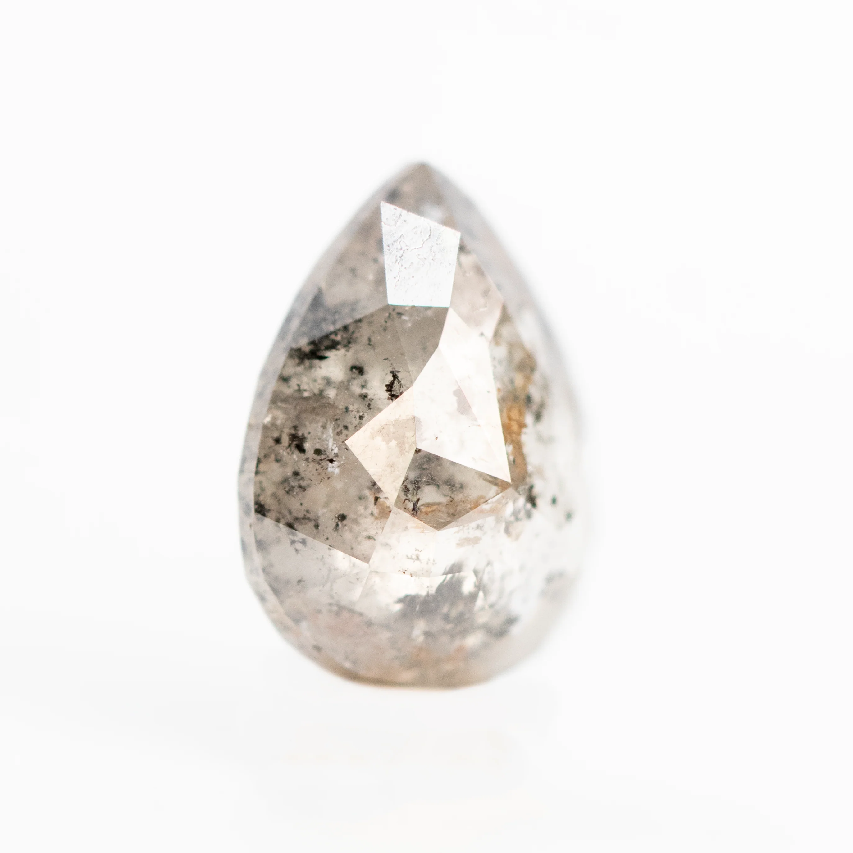 1.99 Carat Stormy Gray Pear Salt and Pepper Diamond for Custom Work - Inventory Code SGP199 - Image 4