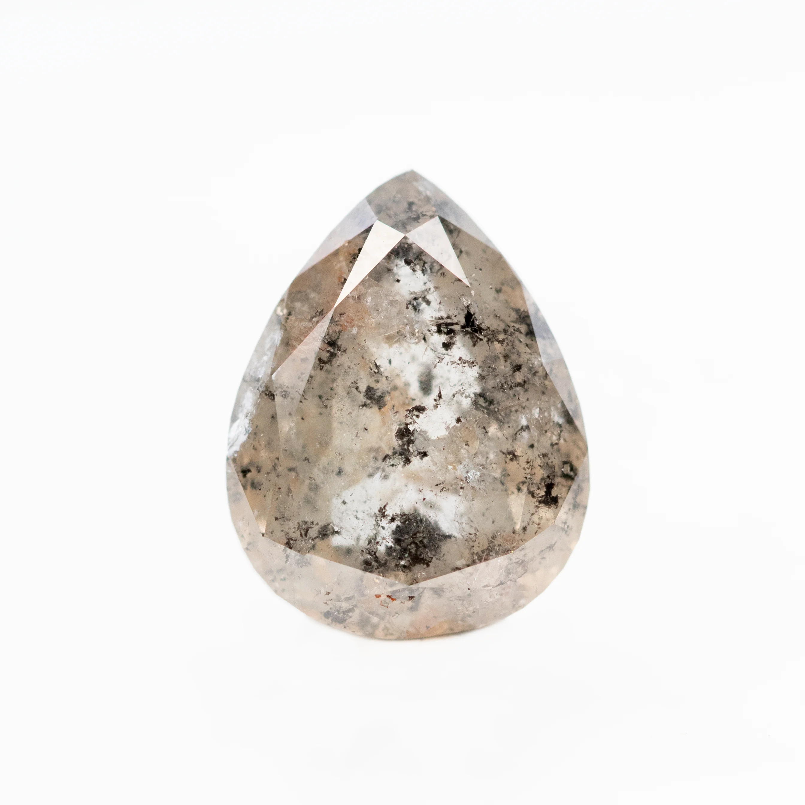1.99 Carat Stormy Gray Pear Salt and Pepper Diamond for Custom Work - Inventory Code SGP199 - Image 6