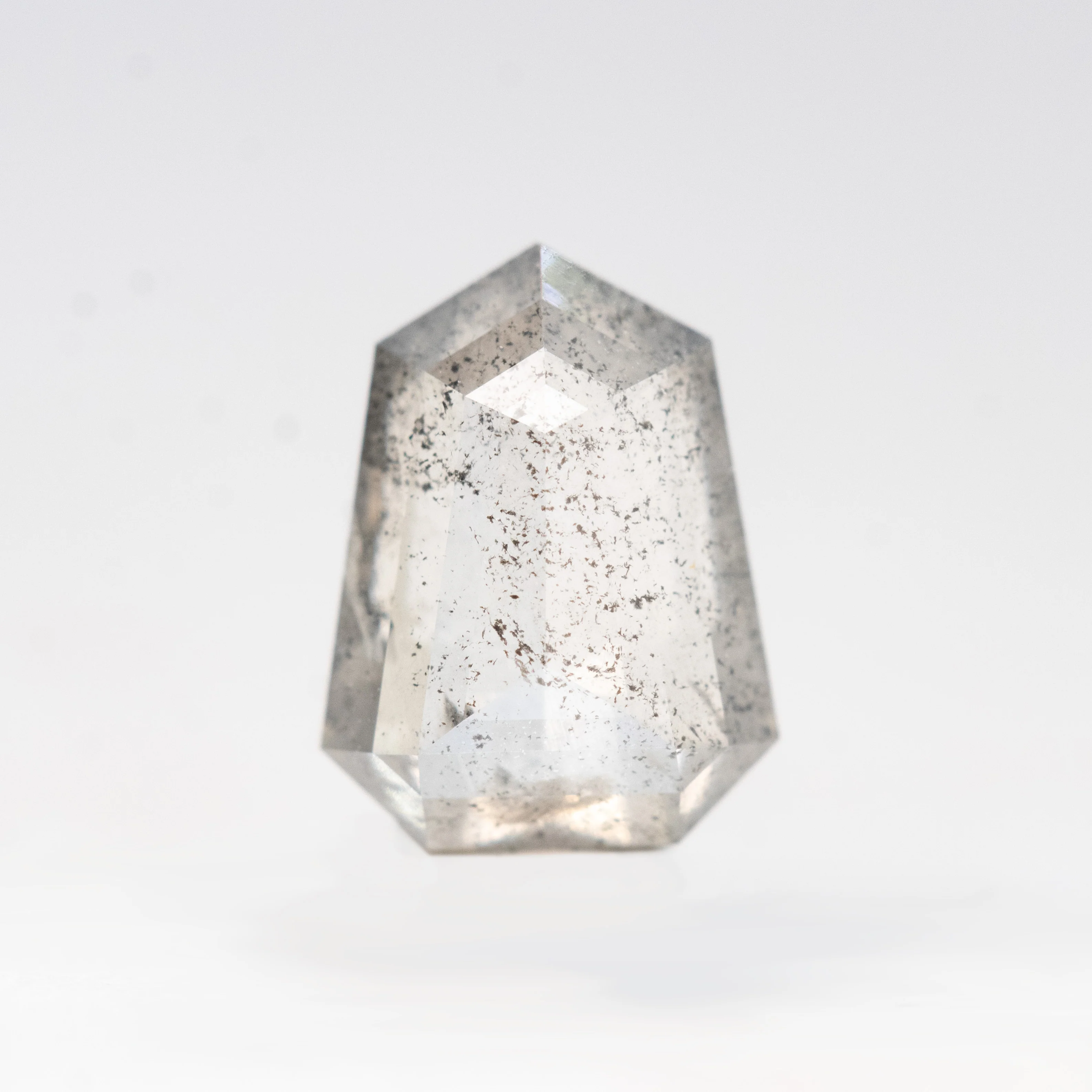 1.00 Carat Clear Shield Cut Salt and Pepper Diamond for Custom Work - Inventory Code CCS099