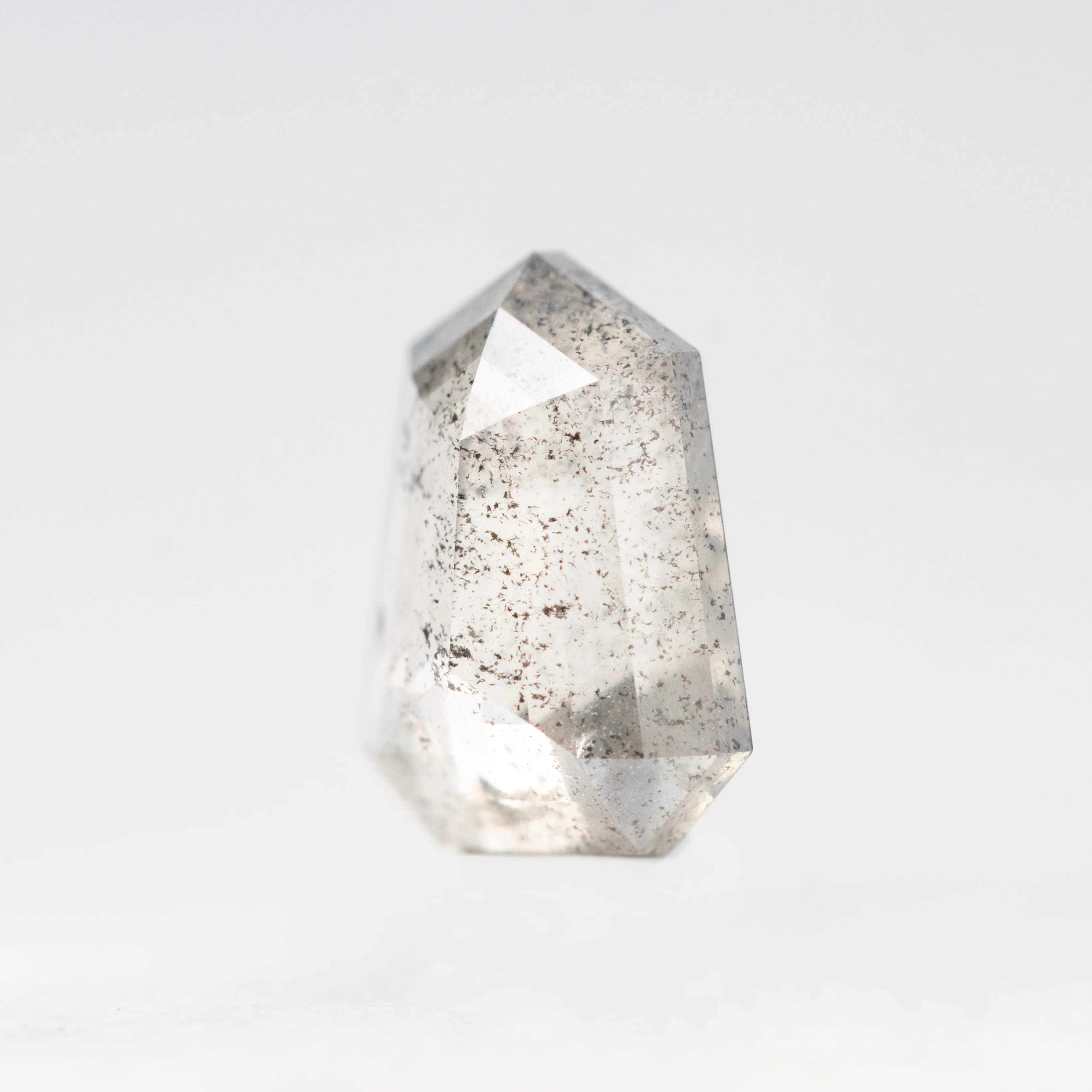 1.00 Carat Clear Shield Cut Salt and Pepper Diamond for Custom Work - Inventory Code CCS099 - Image 3
