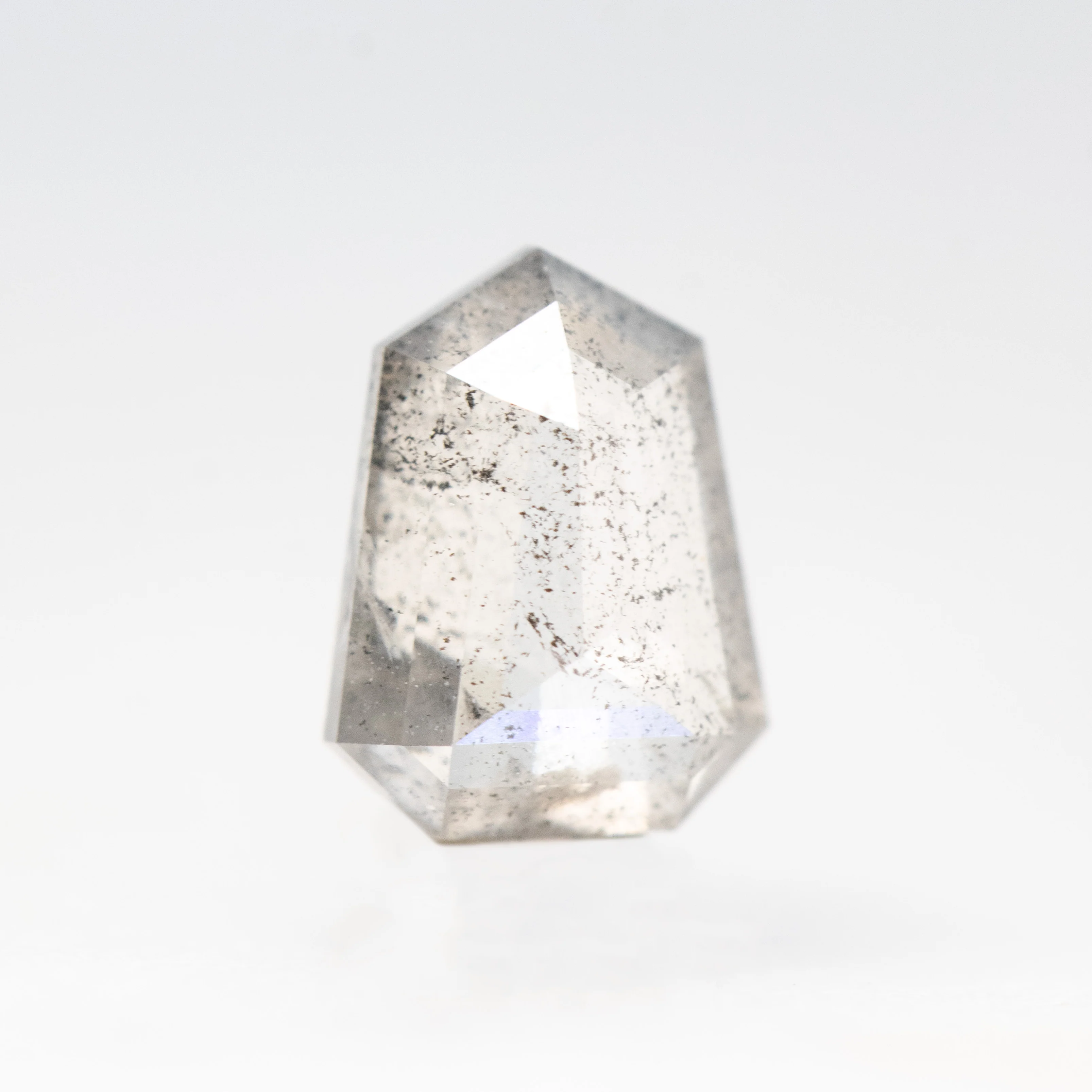 1.00 Carat Clear Shield Cut Salt and Pepper Diamond for Custom Work - Inventory Code CCS099 - Image 4