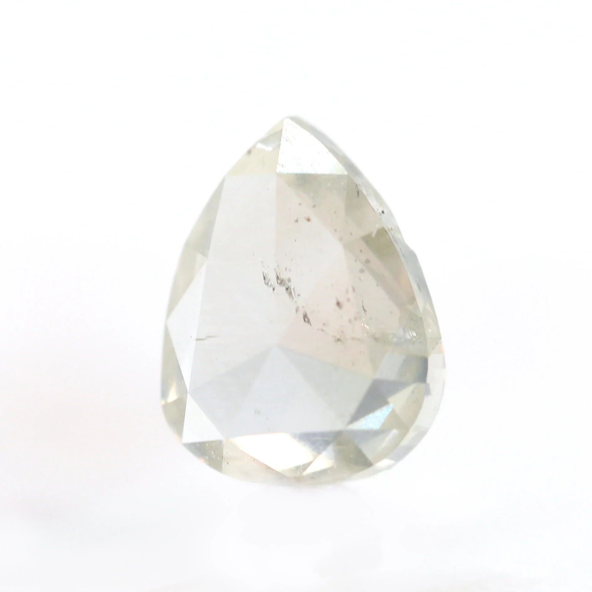 1.00 Carat Clear Pear Salt and Pepper Diamond for Custom Work - Inventory Code MWPD1 - Image 3