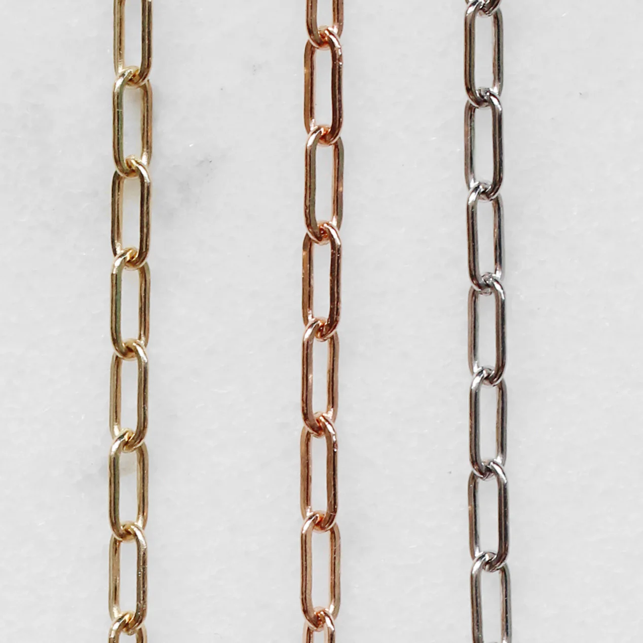 Elongated Chain Gold Bracelet - Made to Order in Your Choice of 14k Gold - Image 4