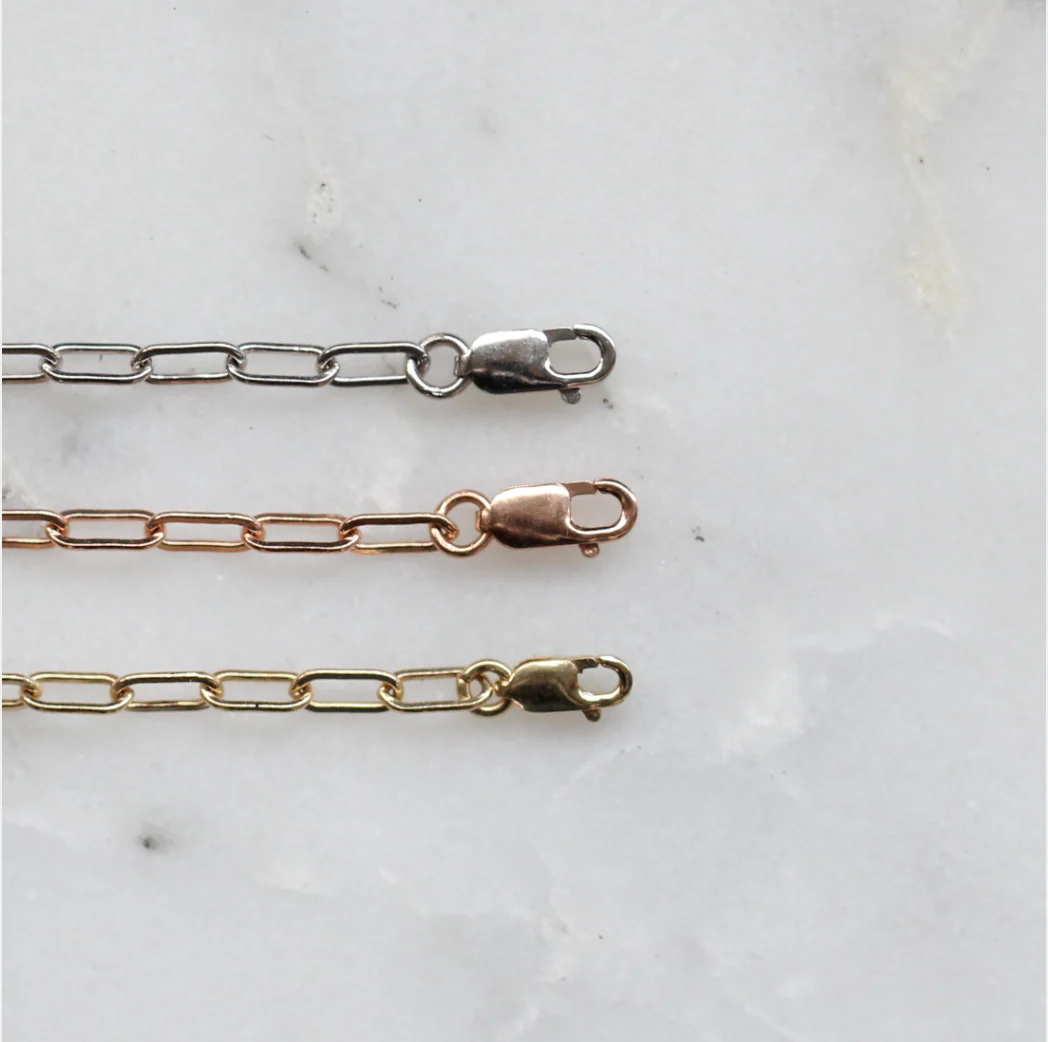 Elongated Chain Gold Bracelet - Made to Order in Your Choice of 14k Gold - Image 7