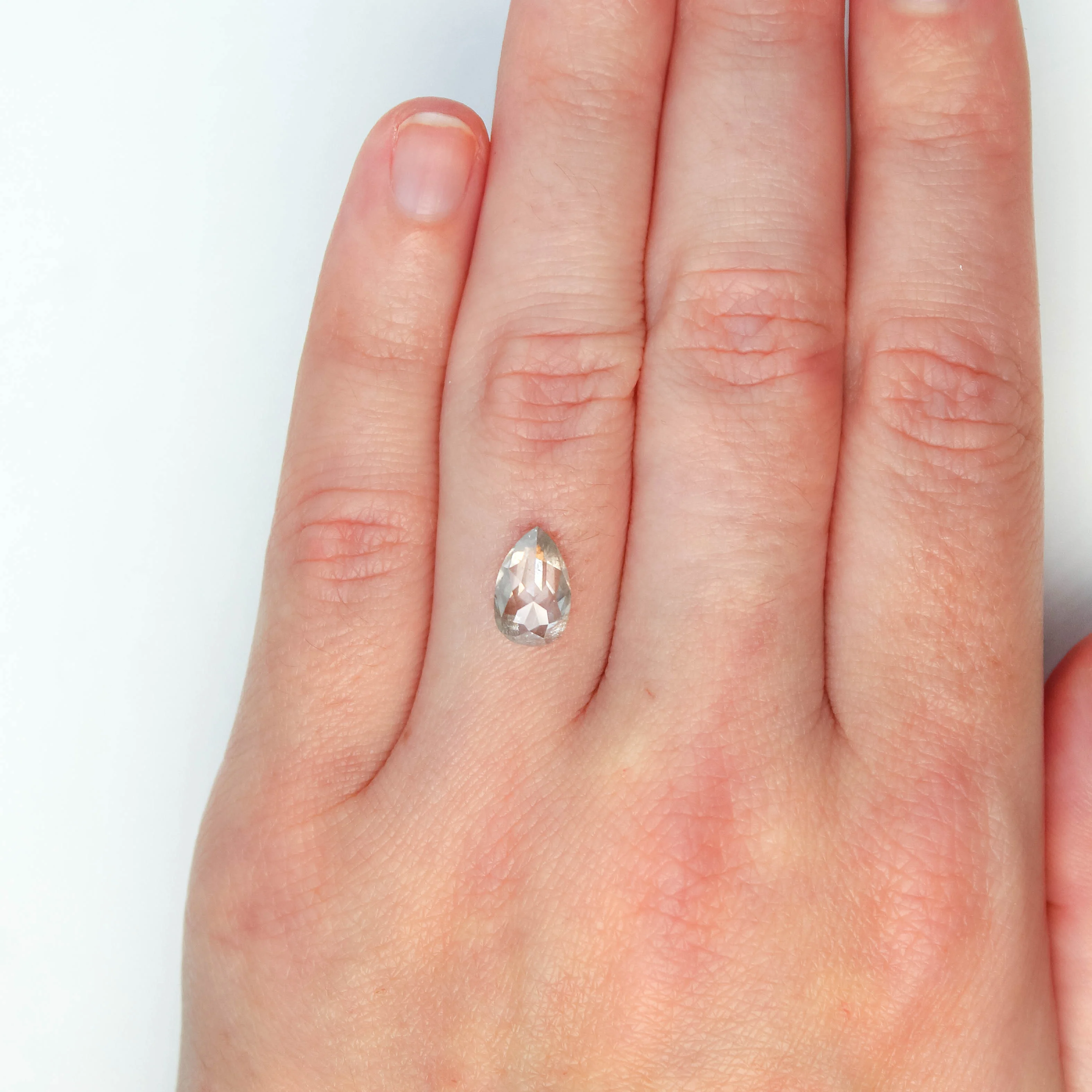2.00 Carat Gray Pear Salt and Pepper Diamond for Custom Work - Inventory Code SCP200 - Image 2