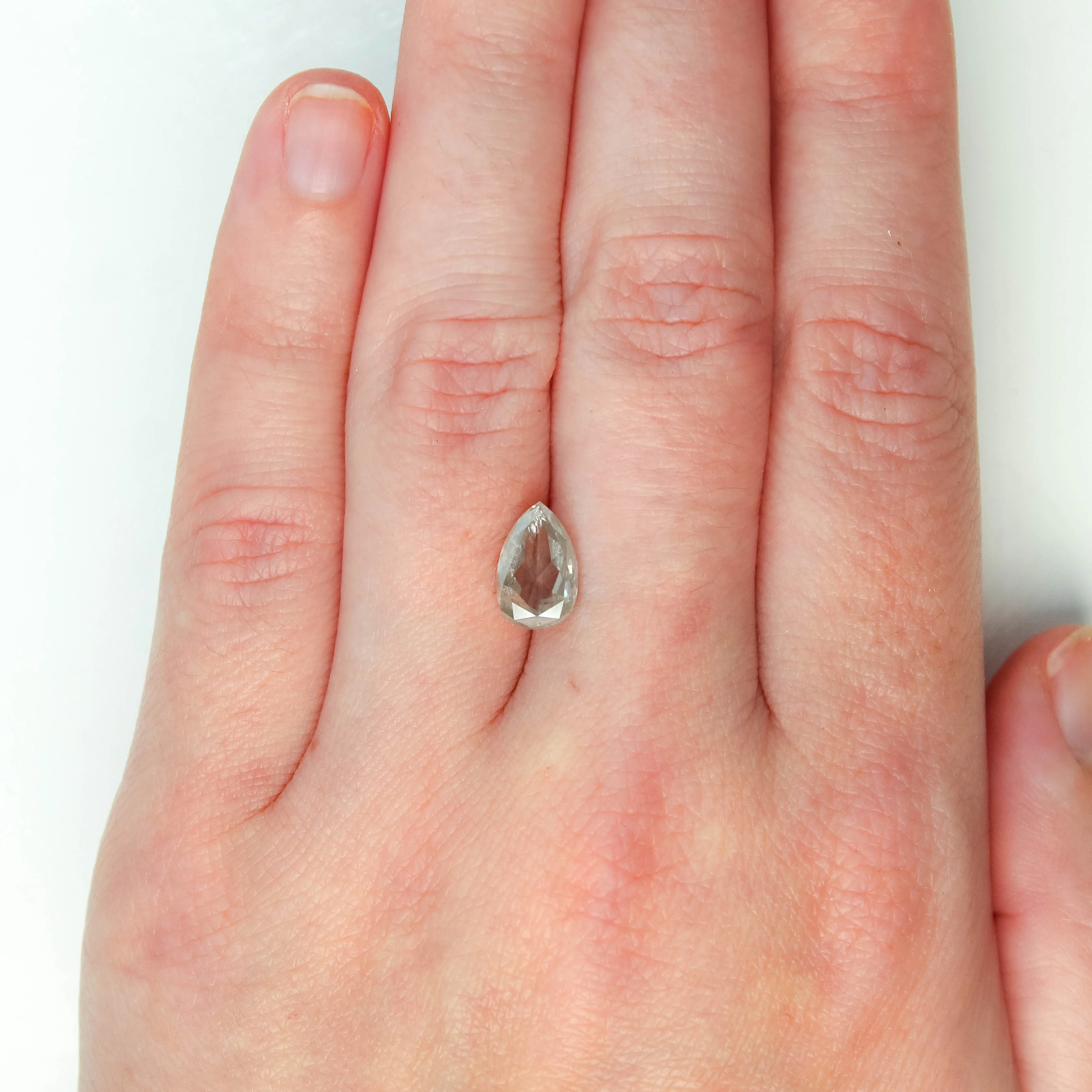 2.00 Carat Gray Pear Salt and Pepper Diamond for Custom Work - Inventory Code SCP200 - Image 7