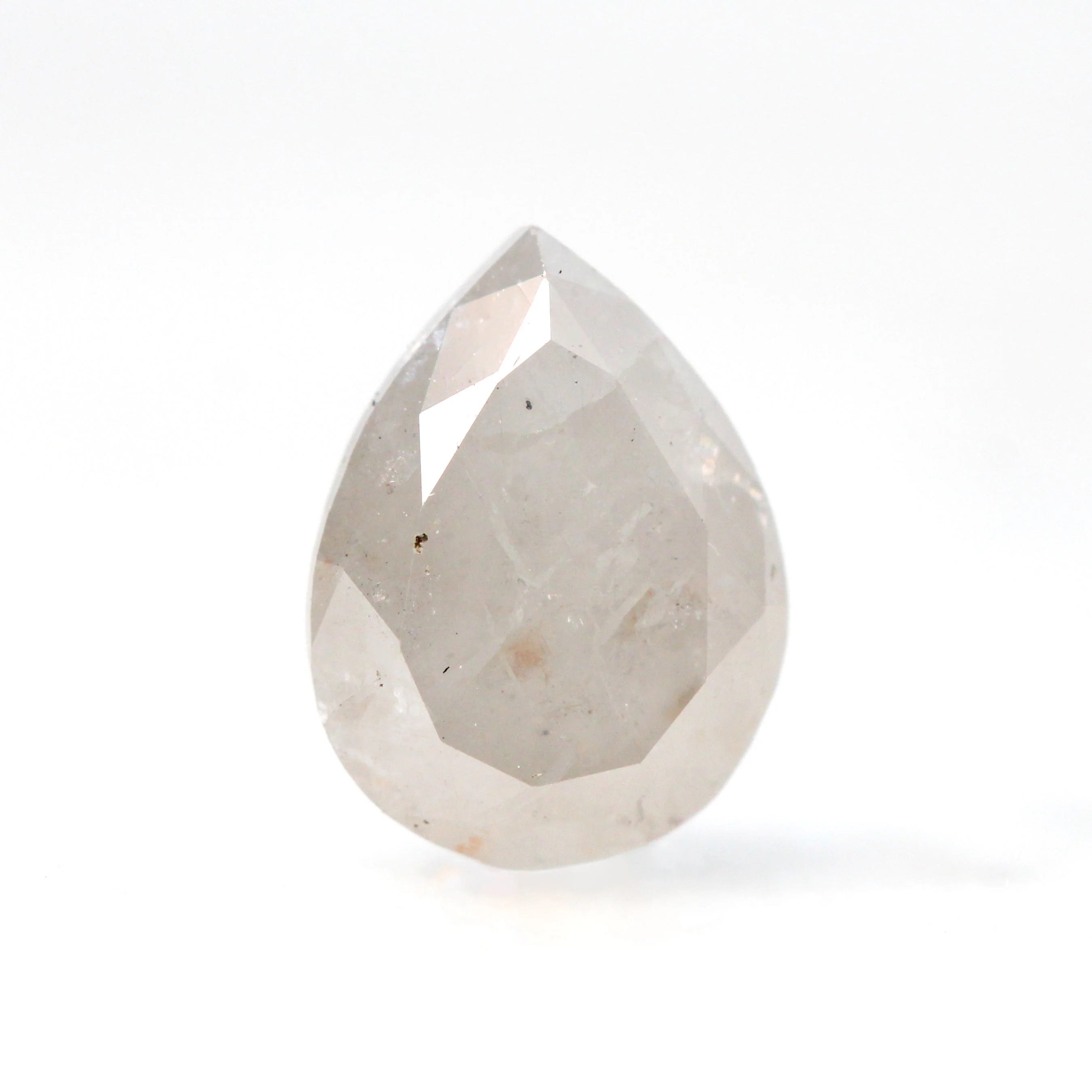 2.00 Carat Misty Gray Pear Salt and Pepper Diamond for Custom Work - Inventory Code MGP200 - Image 3
