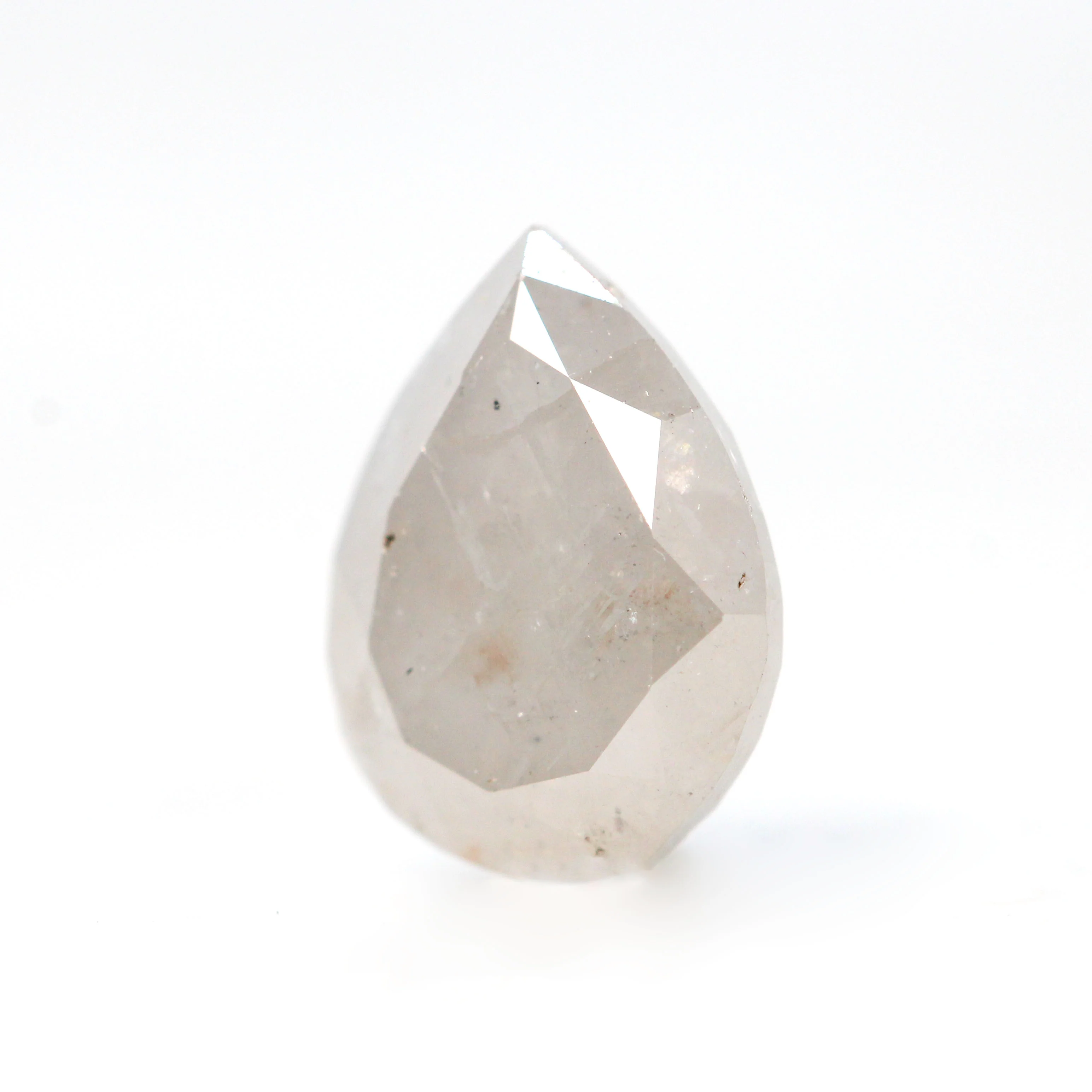 2.00 Carat Misty Gray Pear Salt and Pepper Diamond for Custom Work - Inventory Code MGP200 - Image 4