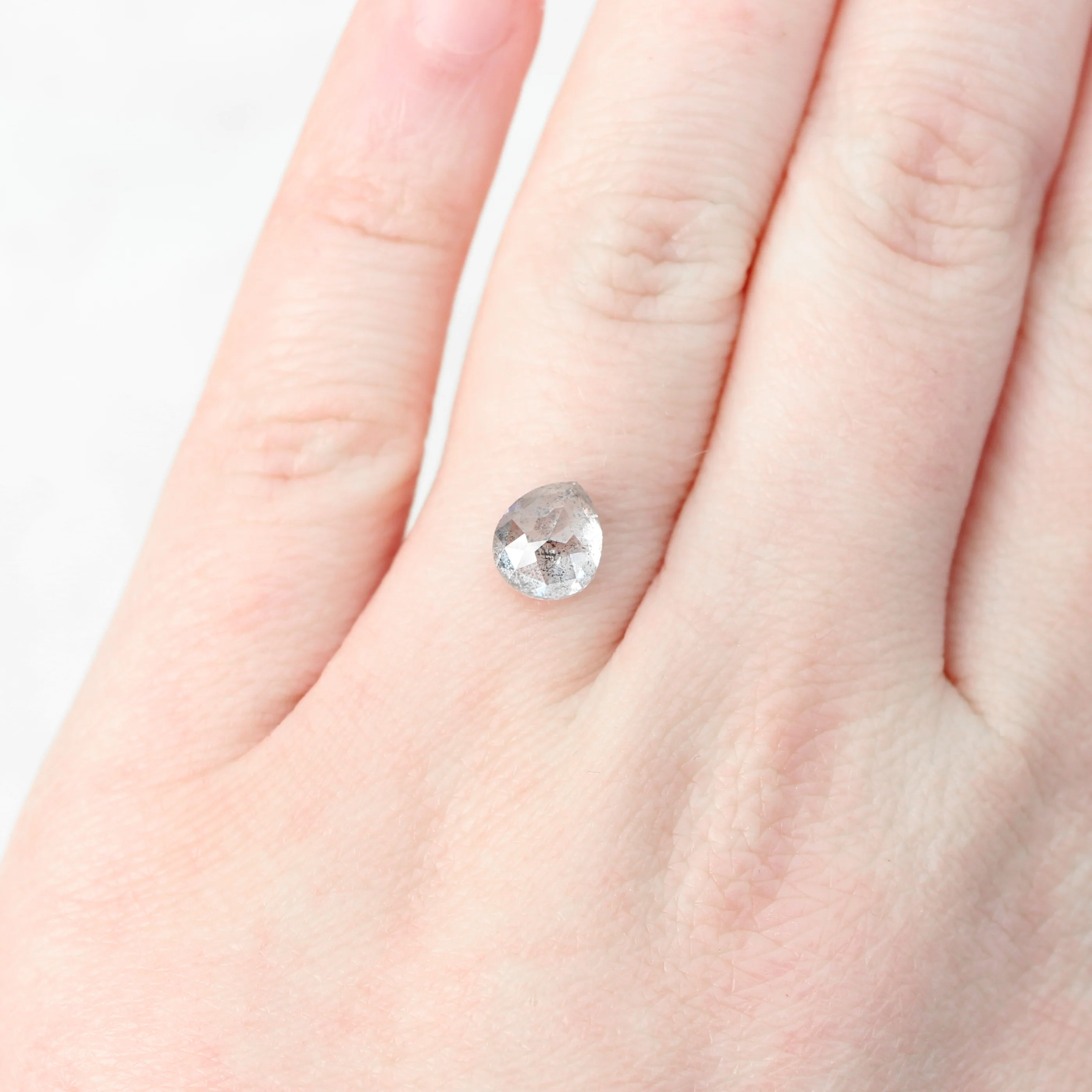 2.00 Carat Gray Pear Salt and Pepper Diamond for Custom Work - Inventory Code SGP200 - Image 10