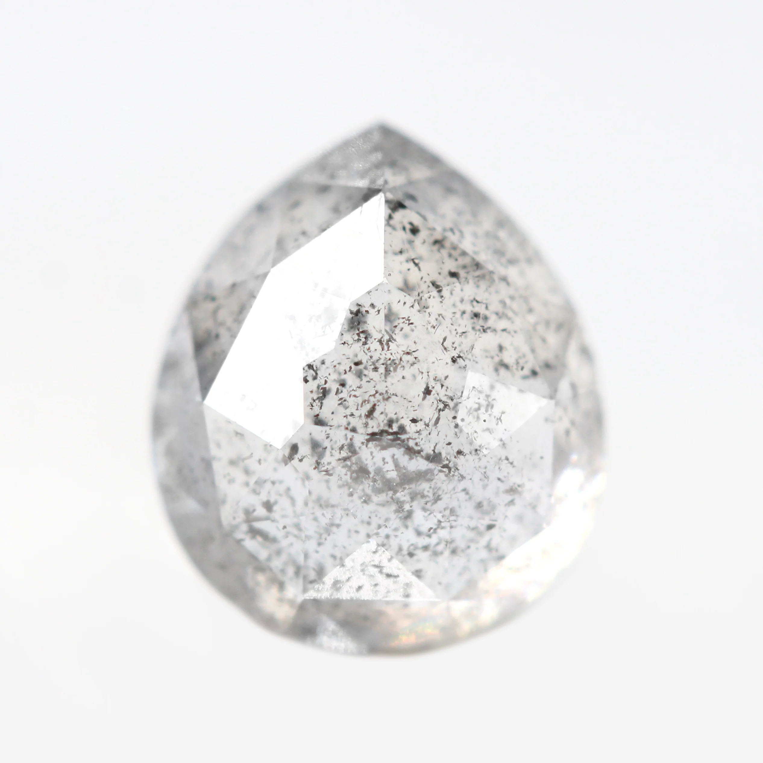 2.00 Carat Gray Pear Salt and Pepper Diamond for Custom Work - Inventory Code SGP200 - Image 2