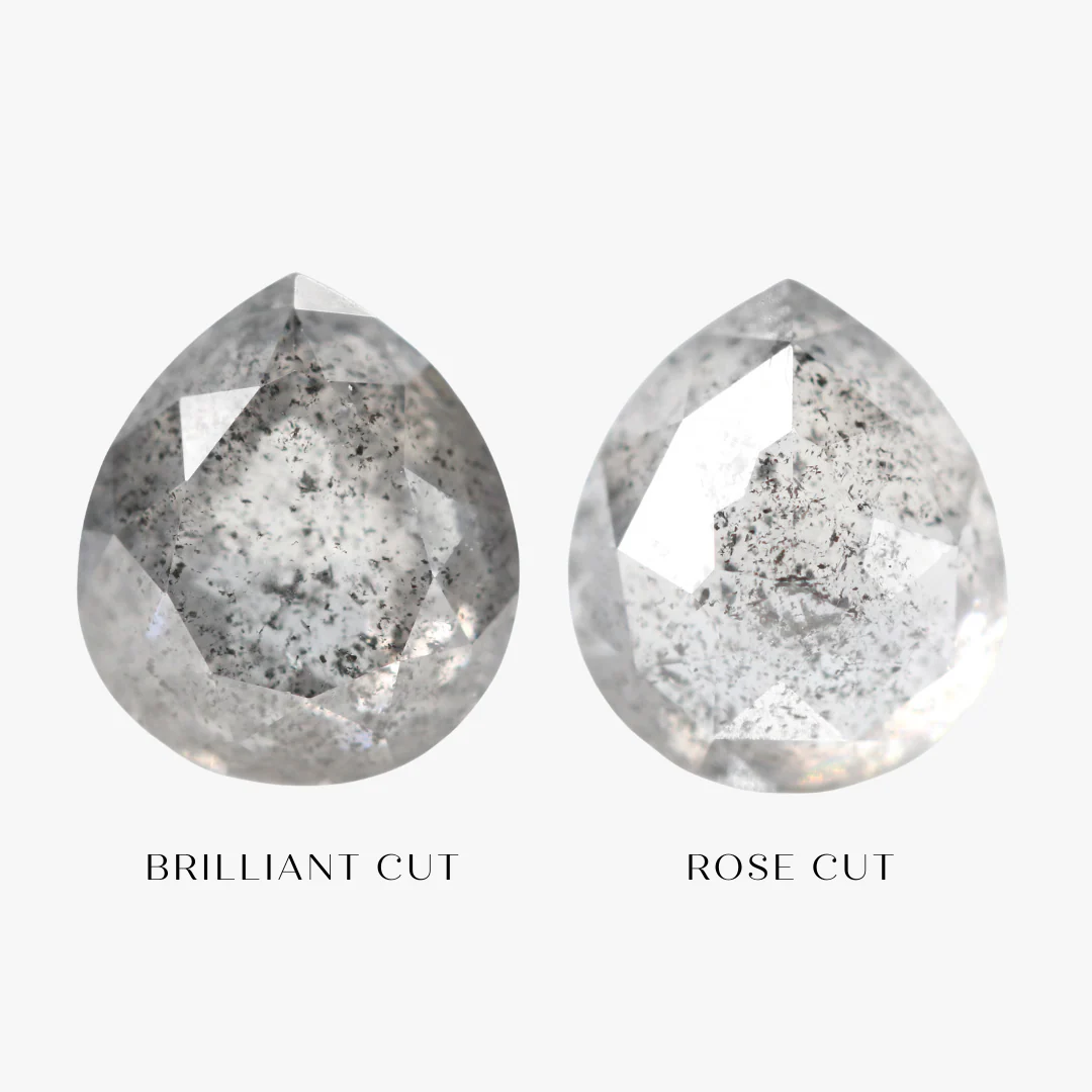 2.00 Carat Gray Pear Salt and Pepper Diamond for Custom Work - Inventory Code SGP200 - Image 3