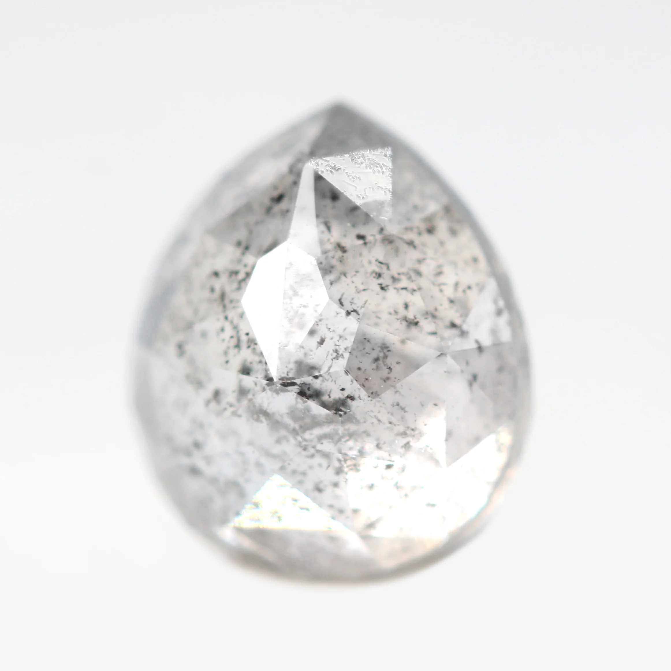 2.00 Carat Gray Pear Salt and Pepper Diamond for Custom Work - Inventory Code SGP200 - Image 9