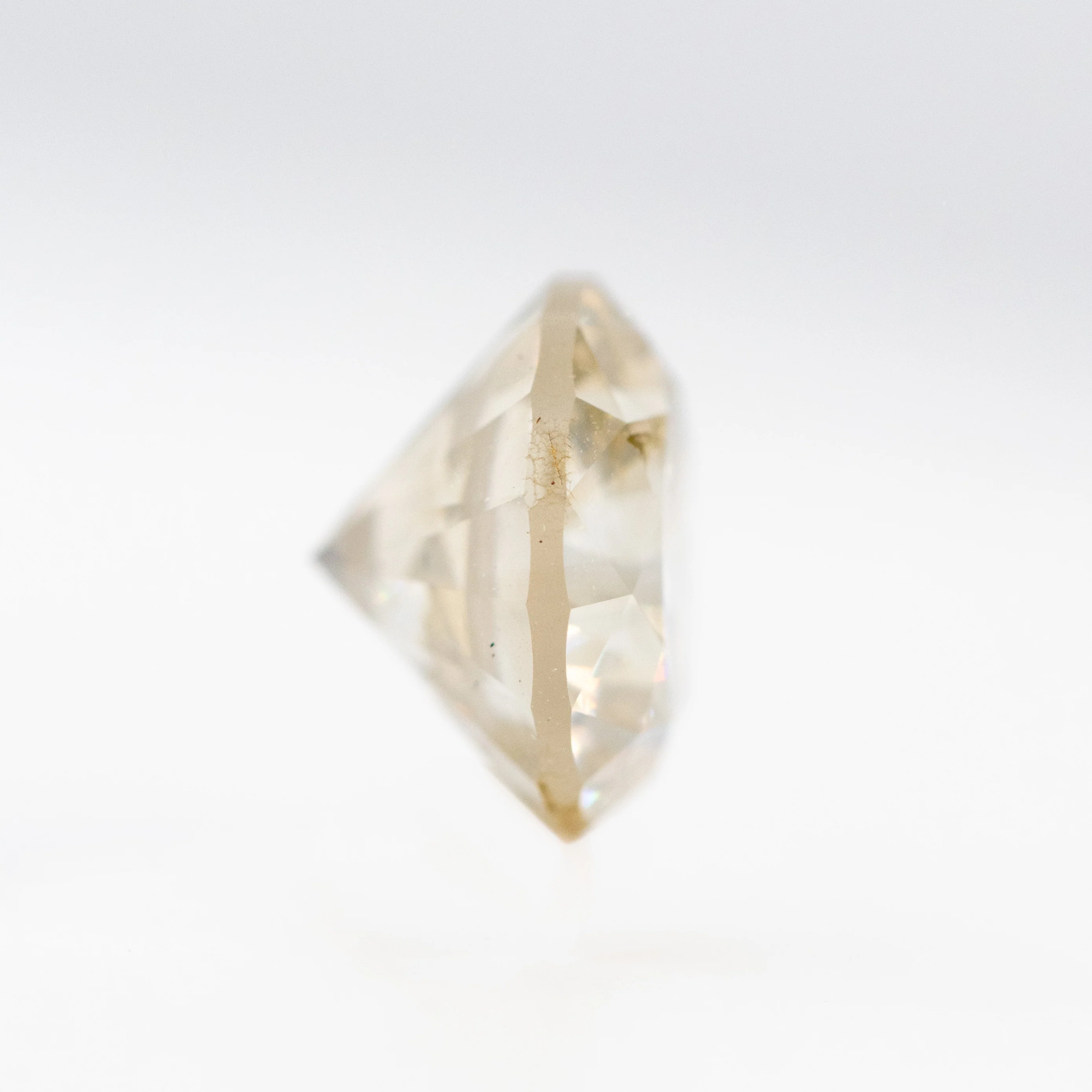 2.01 Carat Round Light Gray Champagne Salt and Pepper Diamond for Custom Work - Inventory Code CCR201 - Image 5