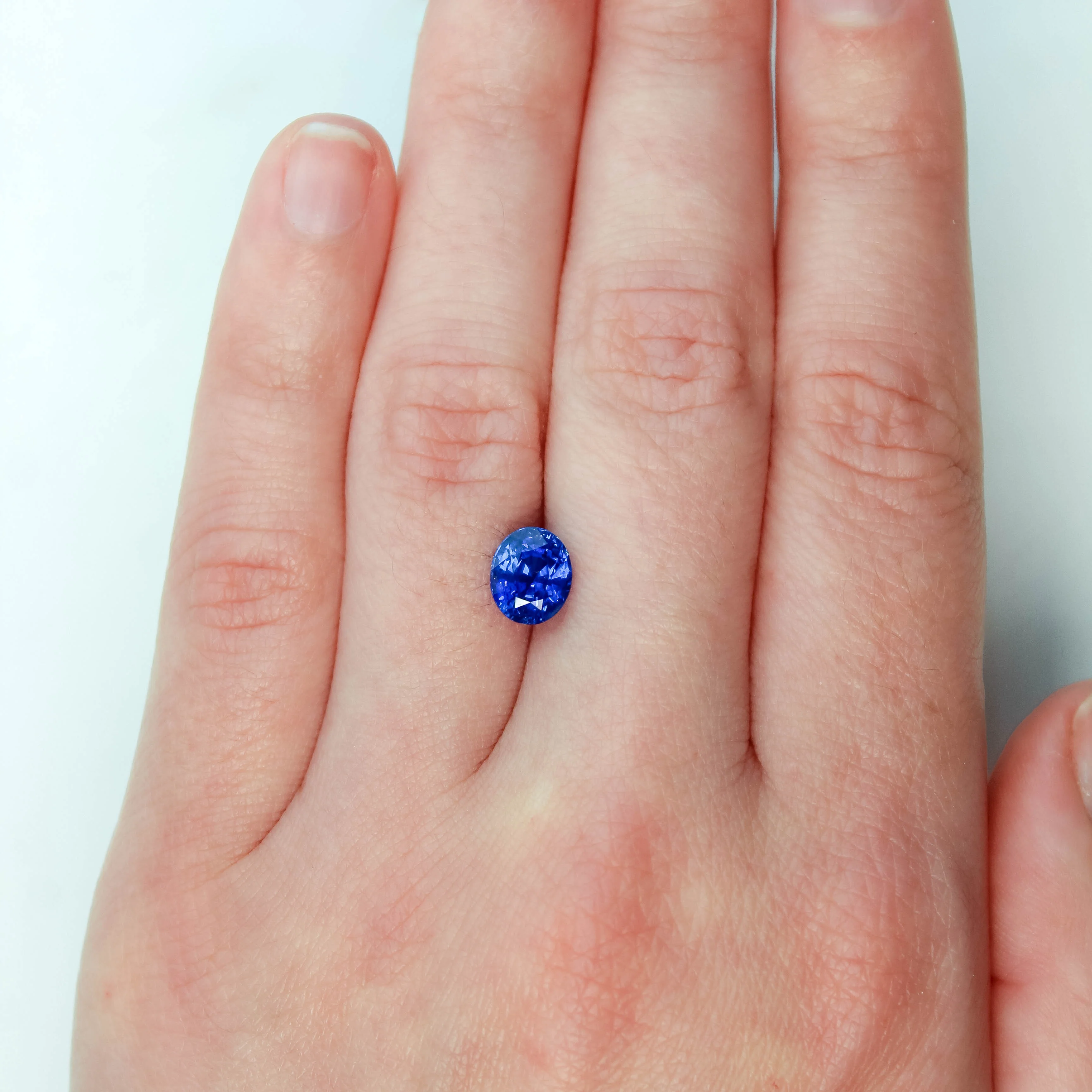 2.02 Carat Cobalt Blue Oval Sapphire for Custom Work - Inventory Code CBOS202 - Image 2