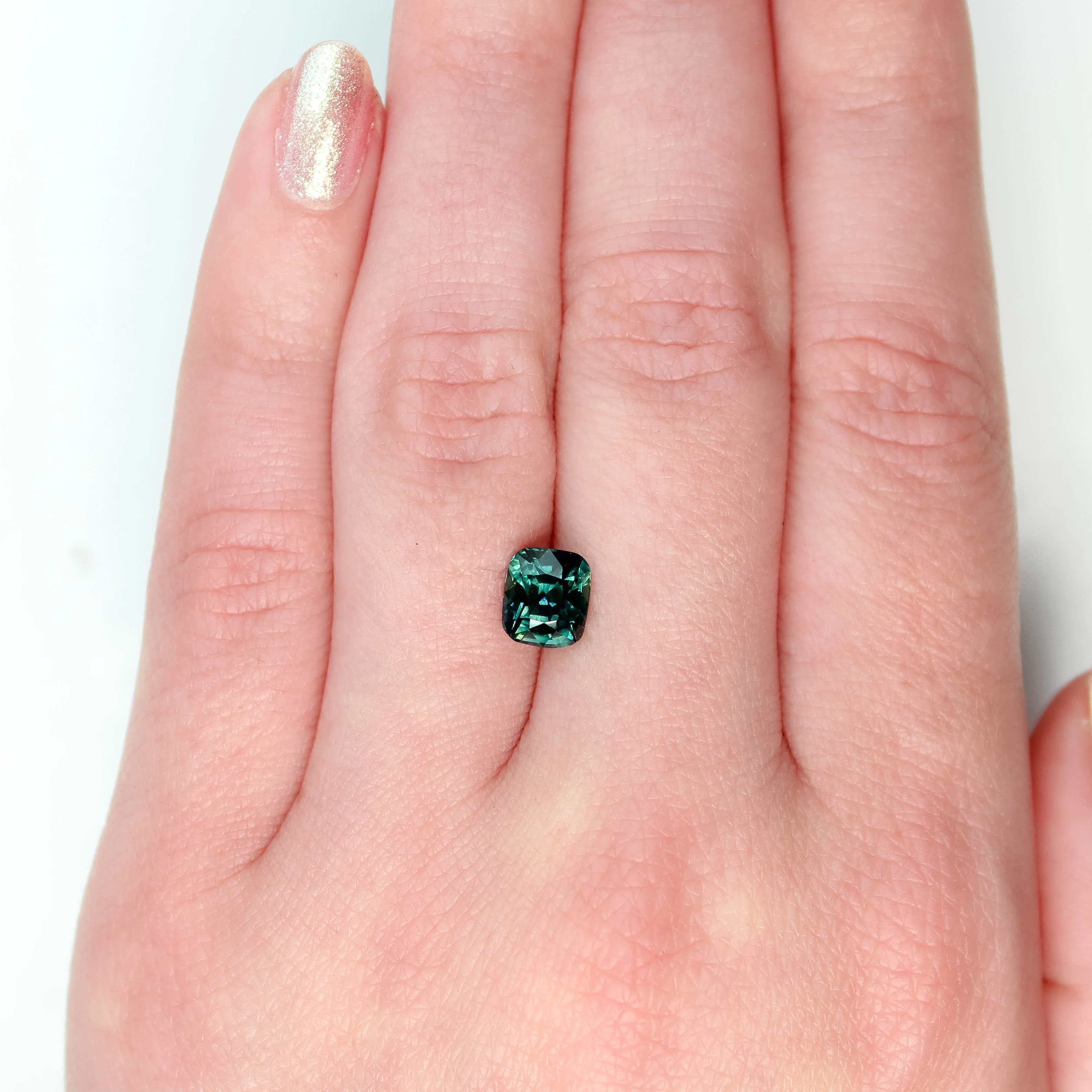 2.02 Carat Teal Elongated Cushion Sapphire for Custom Work - Inventory Code TECS202 - Image 2