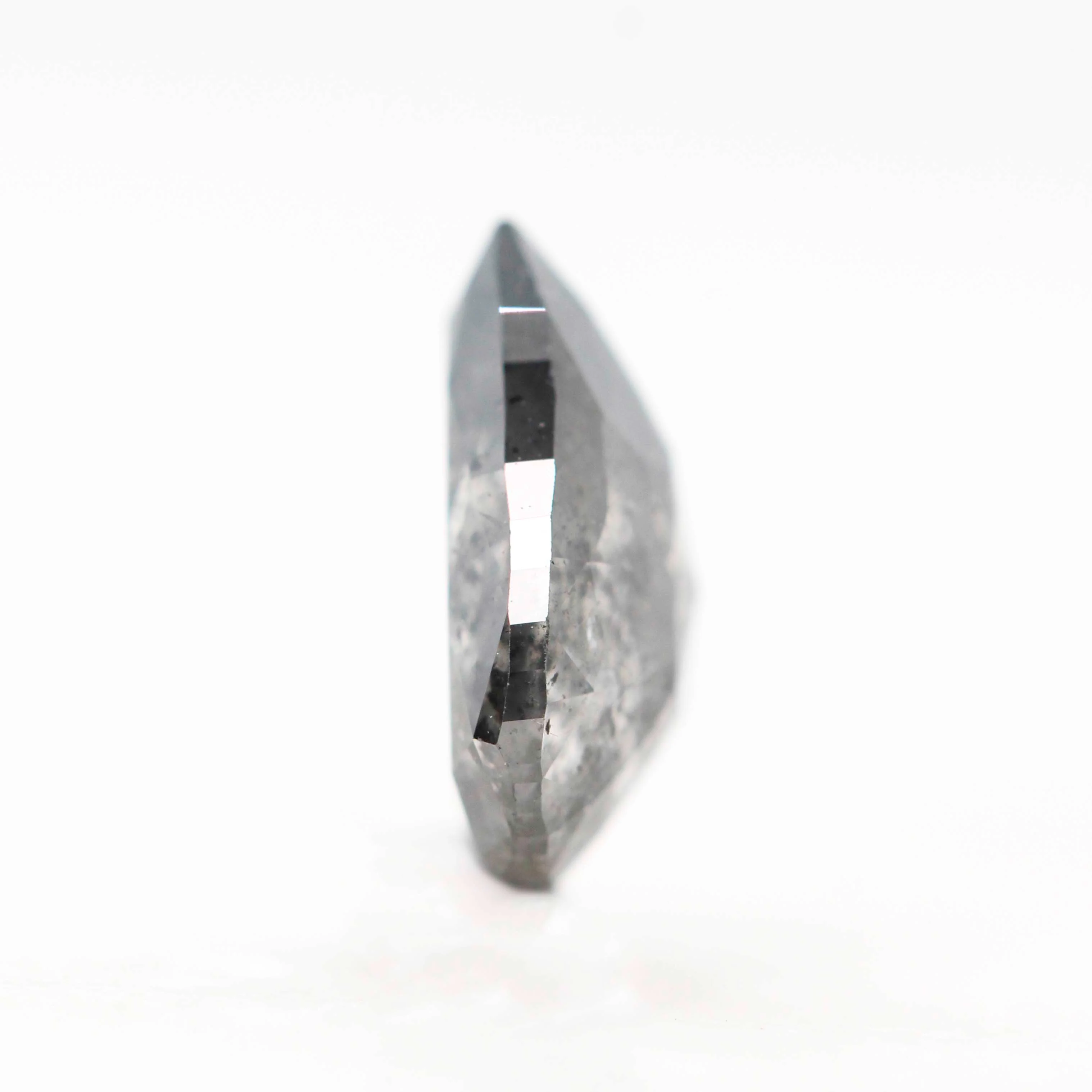 2.03 Carat Dark and Clear Salt and Pepper Pear Diamond for Custom Work - Inventory Code DCP203 - Image 5