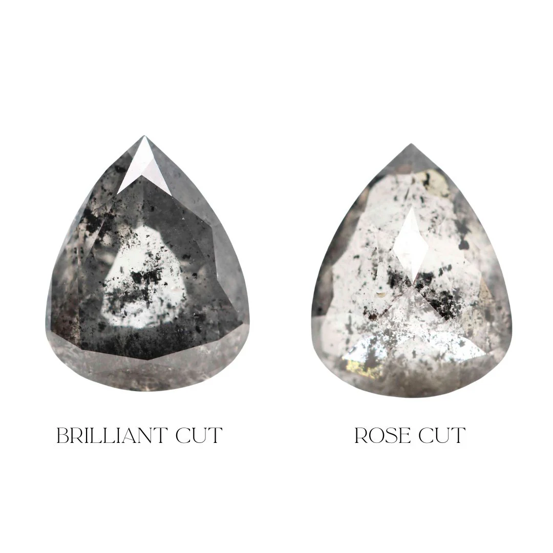2.03 Carat Dark and Clear Salt and Pepper Pear Diamond for Custom Work - Inventory Code DCP203 - Image 6