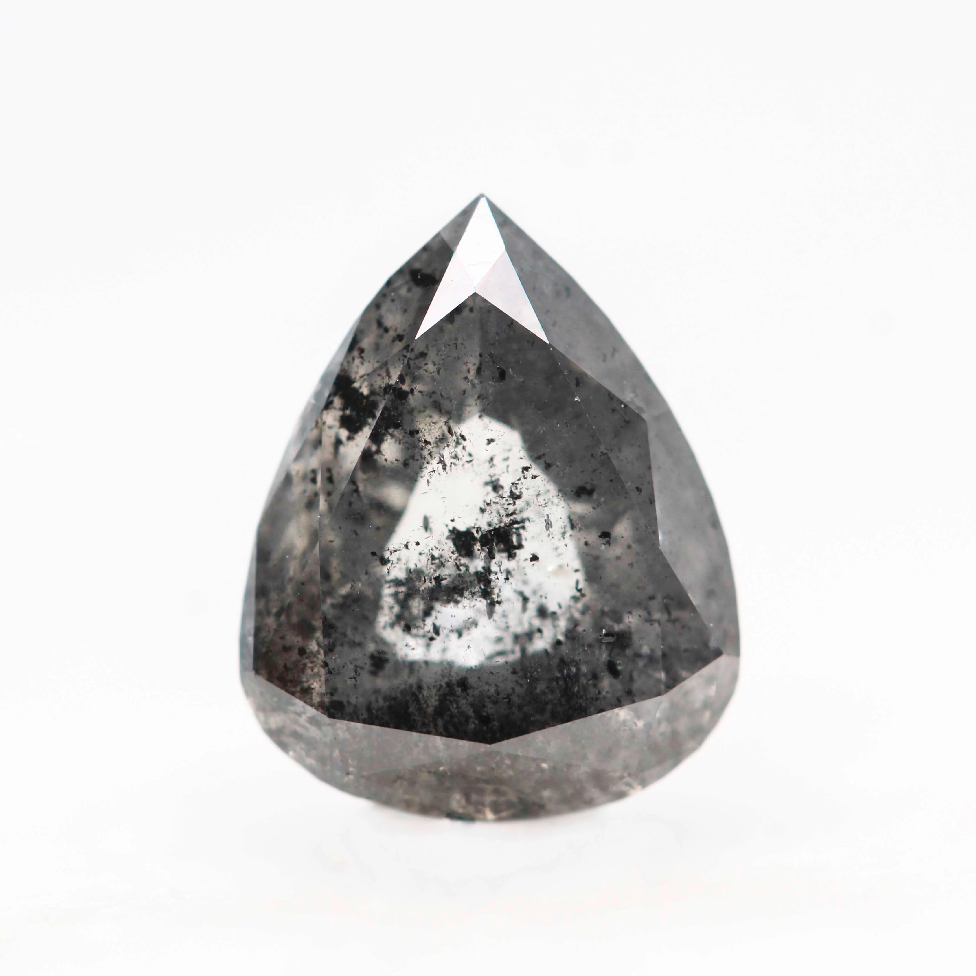 2.03 Carat Dark and Clear Salt and Pepper Pear Diamond for Custom Work - Inventory Code DCP203 - Image 7