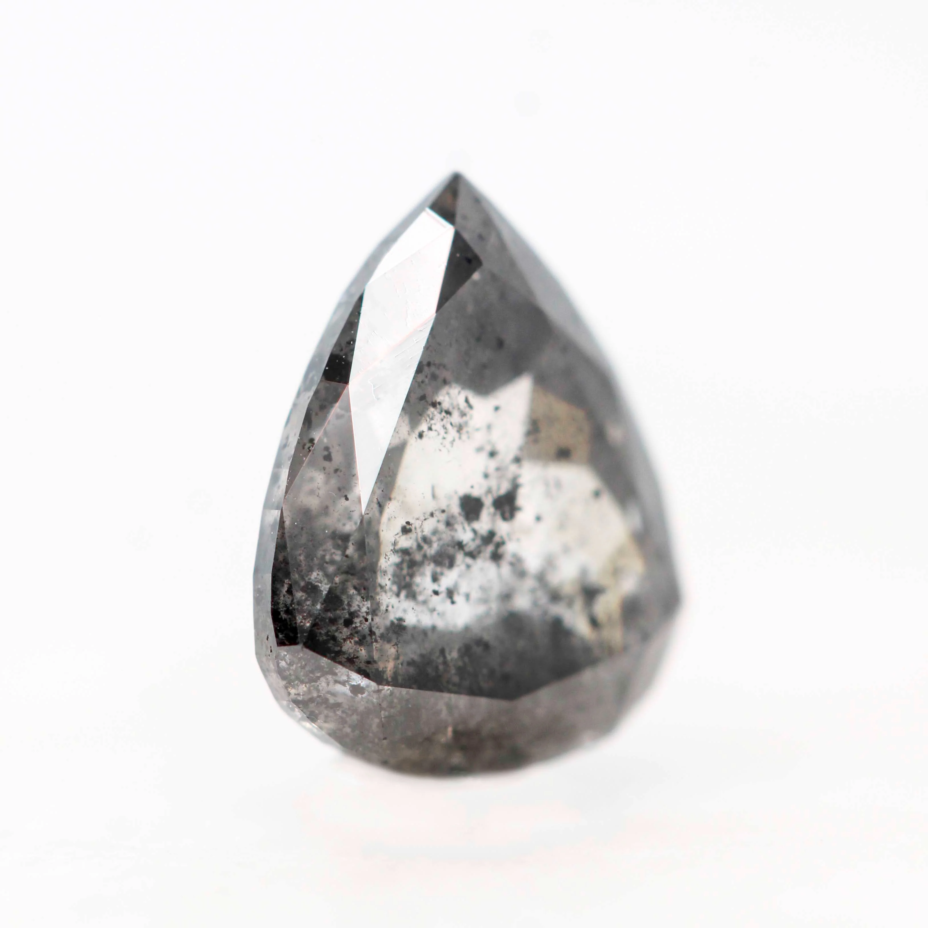 2.03 Carat Dark and Clear Salt and Pepper Pear Diamond for Custom Work - Inventory Code DCP203 - Image 8