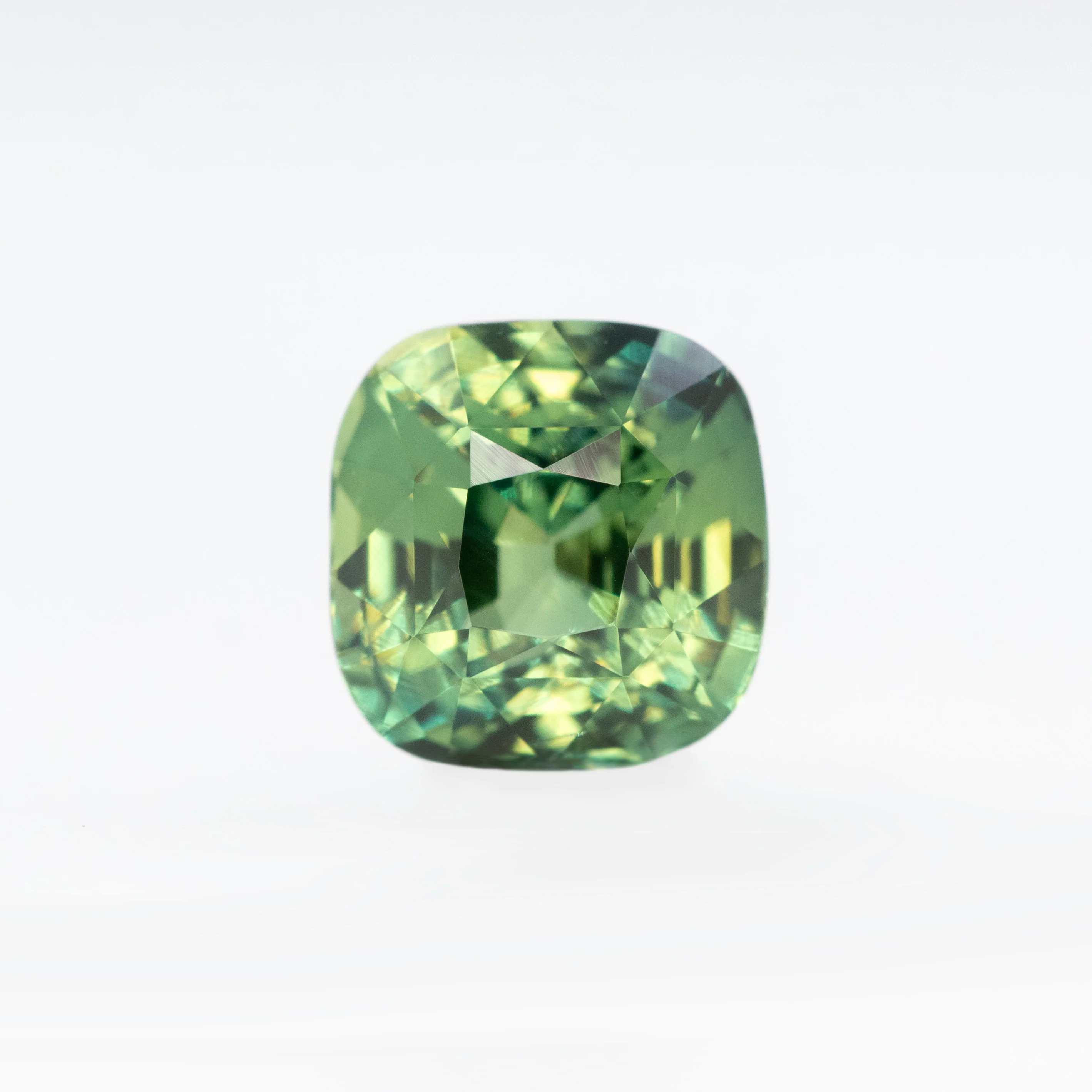 2.04 Carat Green Cushion Cut Sapphire for Custom Work - Inventory Code GCS204