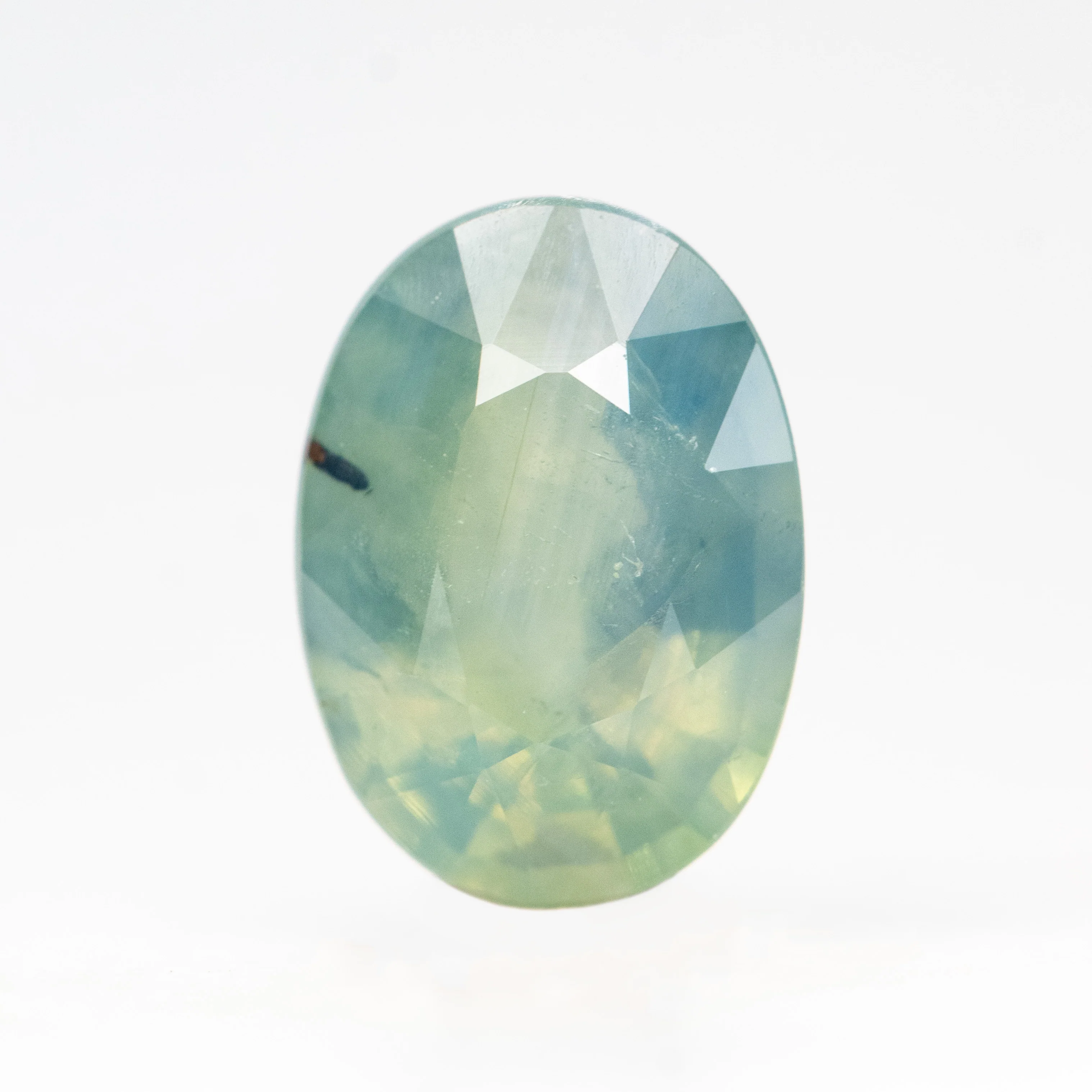 2.04 Carat Light Teal Oval Sapphire for Custom Work - Inventory Code LTOS204