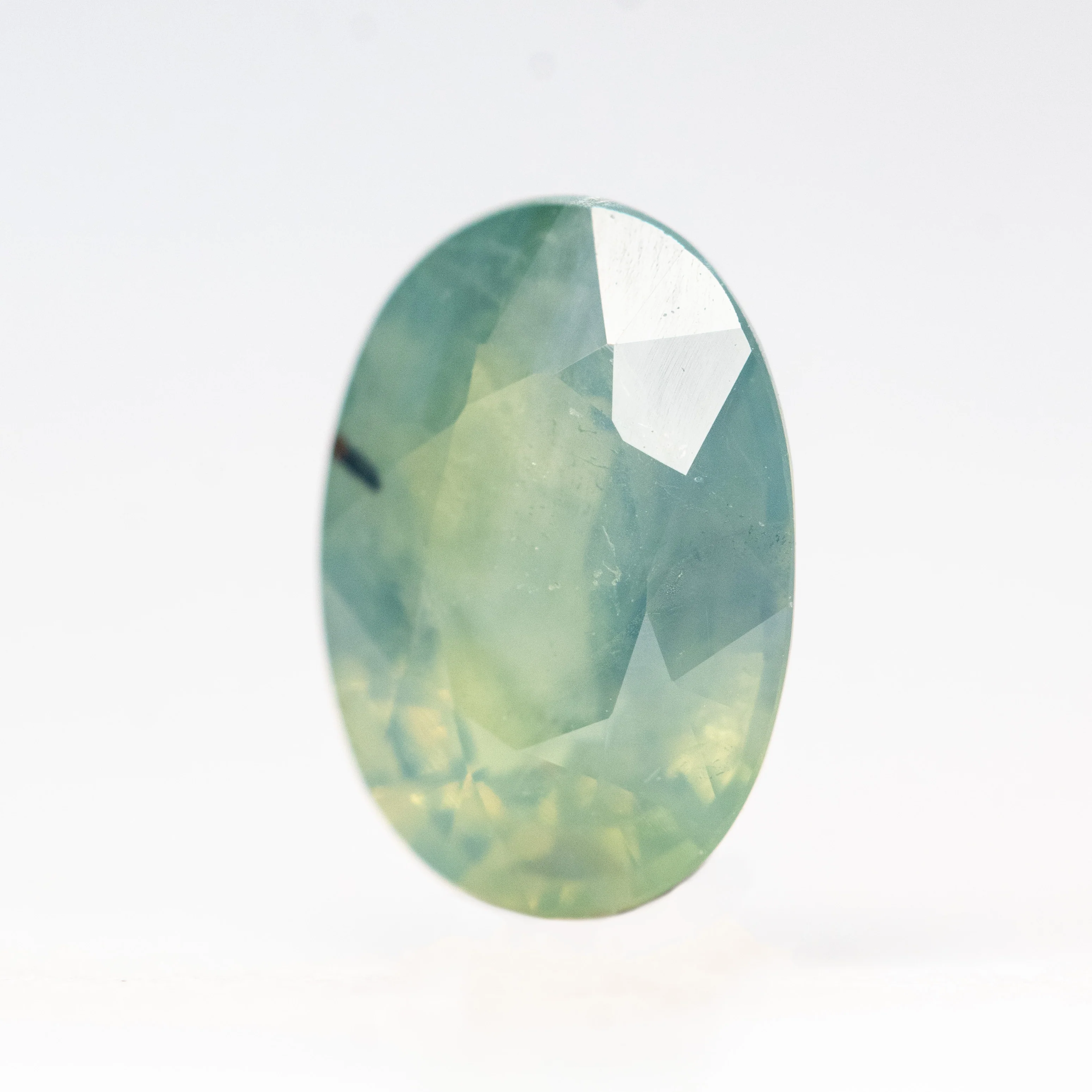 2.04 Carat Light Teal Oval Sapphire for Custom Work - Inventory Code LTOS204 - Image 3