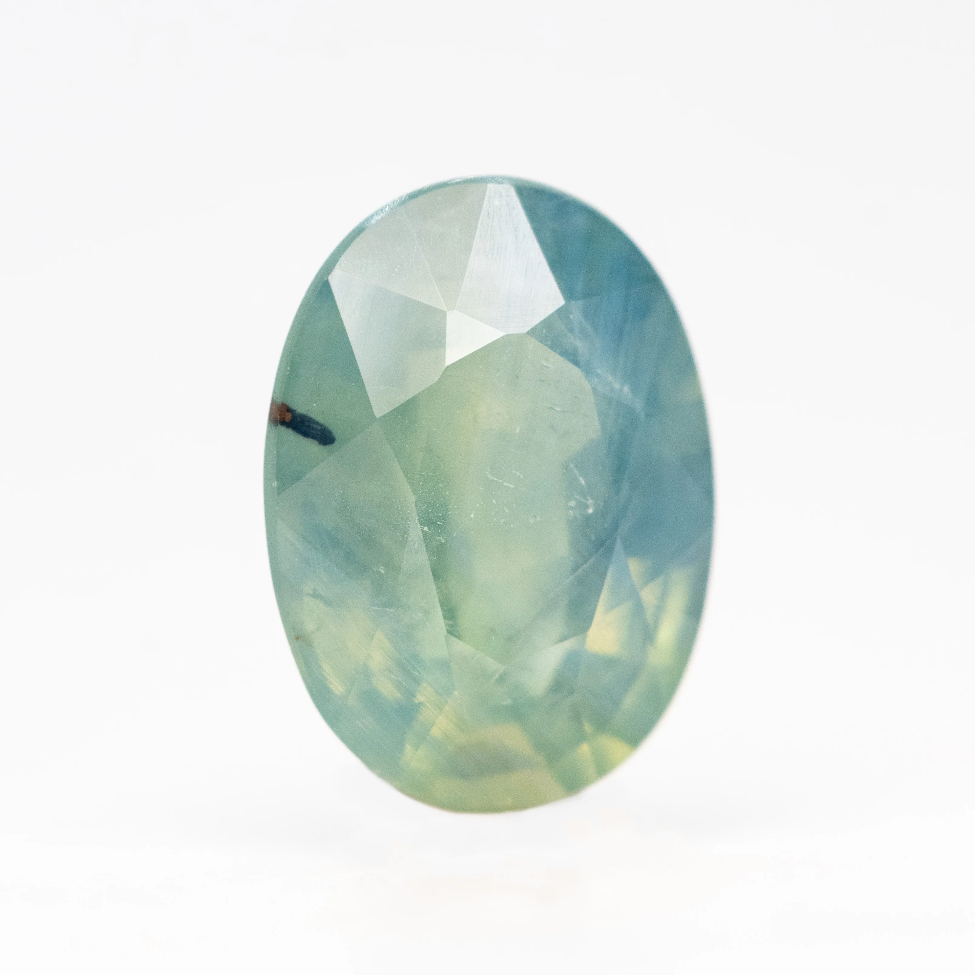 2.04 Carat Light Teal Oval Sapphire for Custom Work - Inventory Code LTOS204 - Image 4