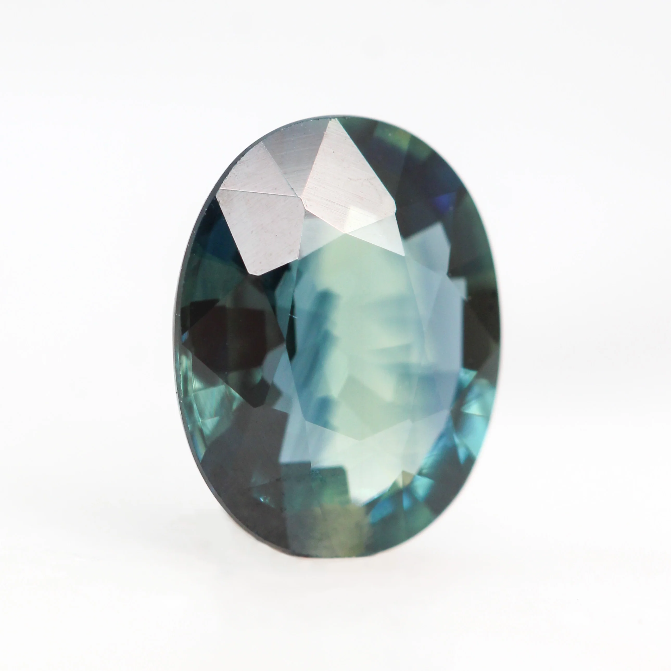 2.05 Carat Teal Blue Oval Sapphire for Custom Work - Inventory Code TOS205B - Image 4