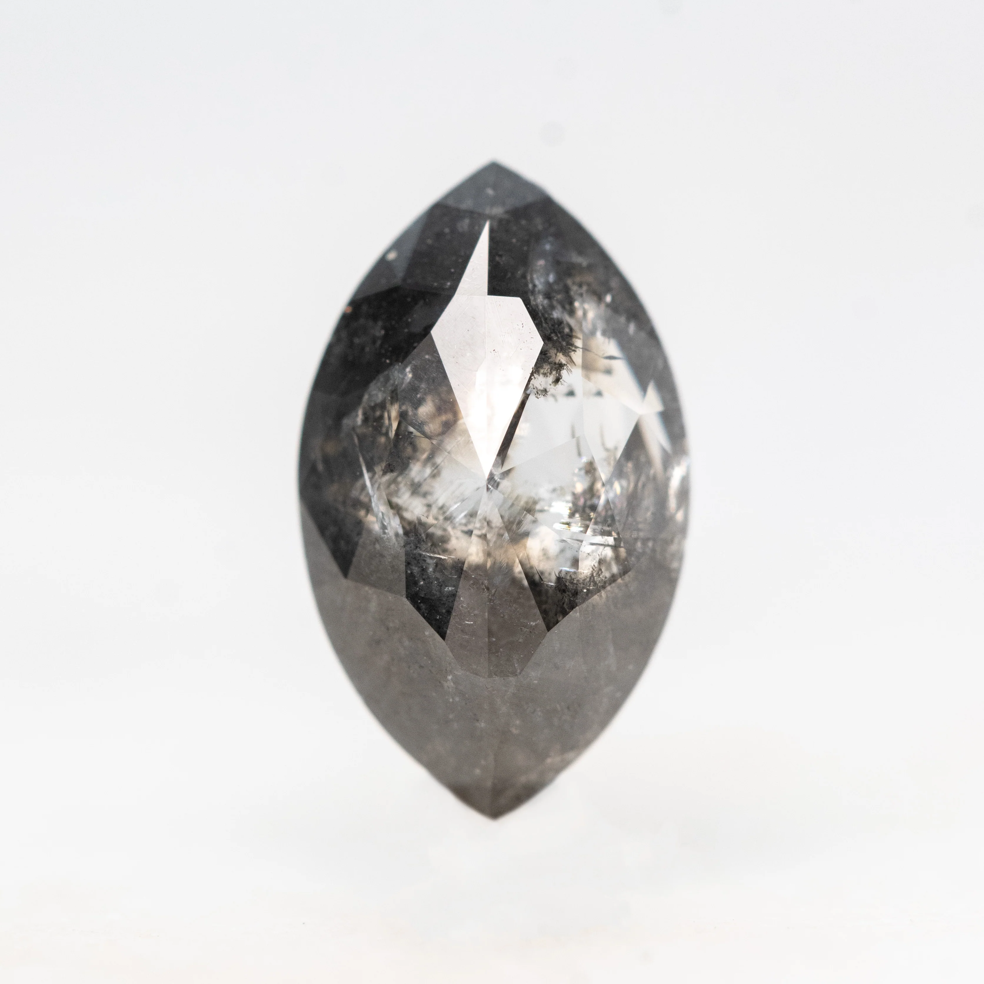 2.07 Carat Dark and Clear Marquise Salt and Pepper Diamond for Custom Work - Inventory Code DCM207