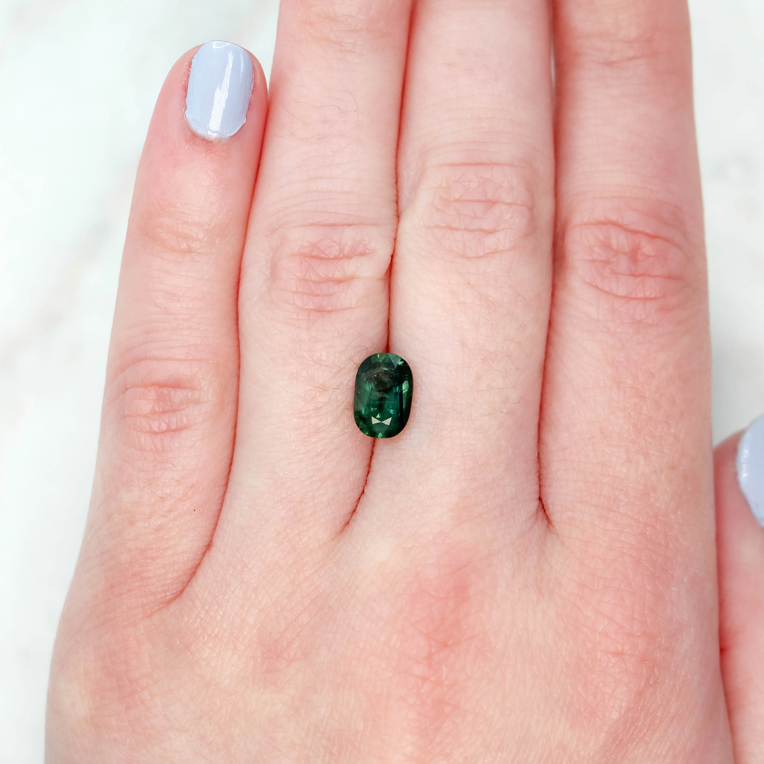 2.10 Carat Teal Green Oval Sapphire for Custom Work - Inventory Code TGOS210 - Image 2