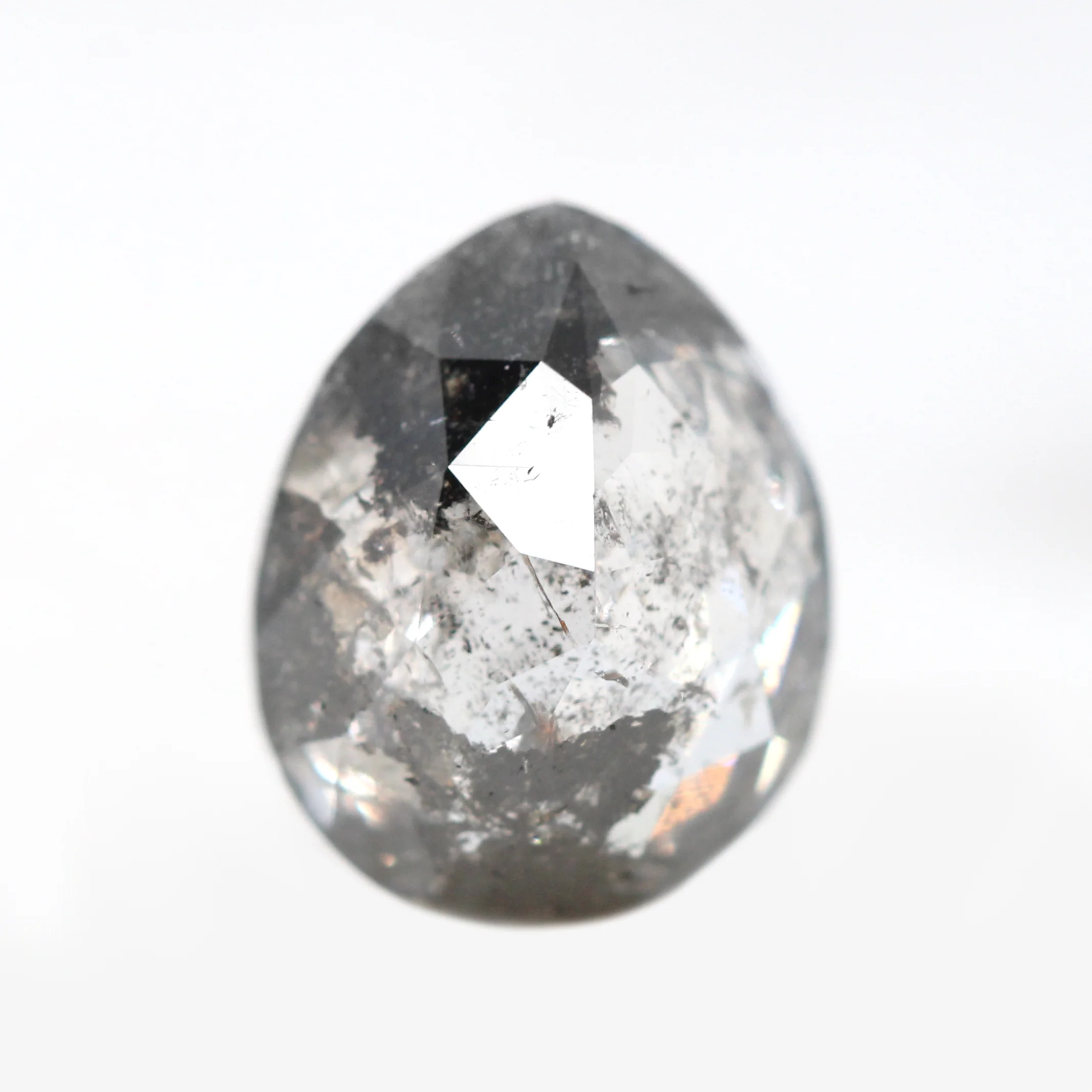 2.15 Carat Pear Salt and Pepper Diamond for Custom Work - Inventory Code DCP215 - Image 3